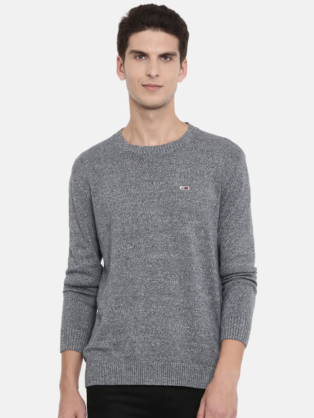 

Tommy Hilfiger Men Navy Blue Solid Sweater
