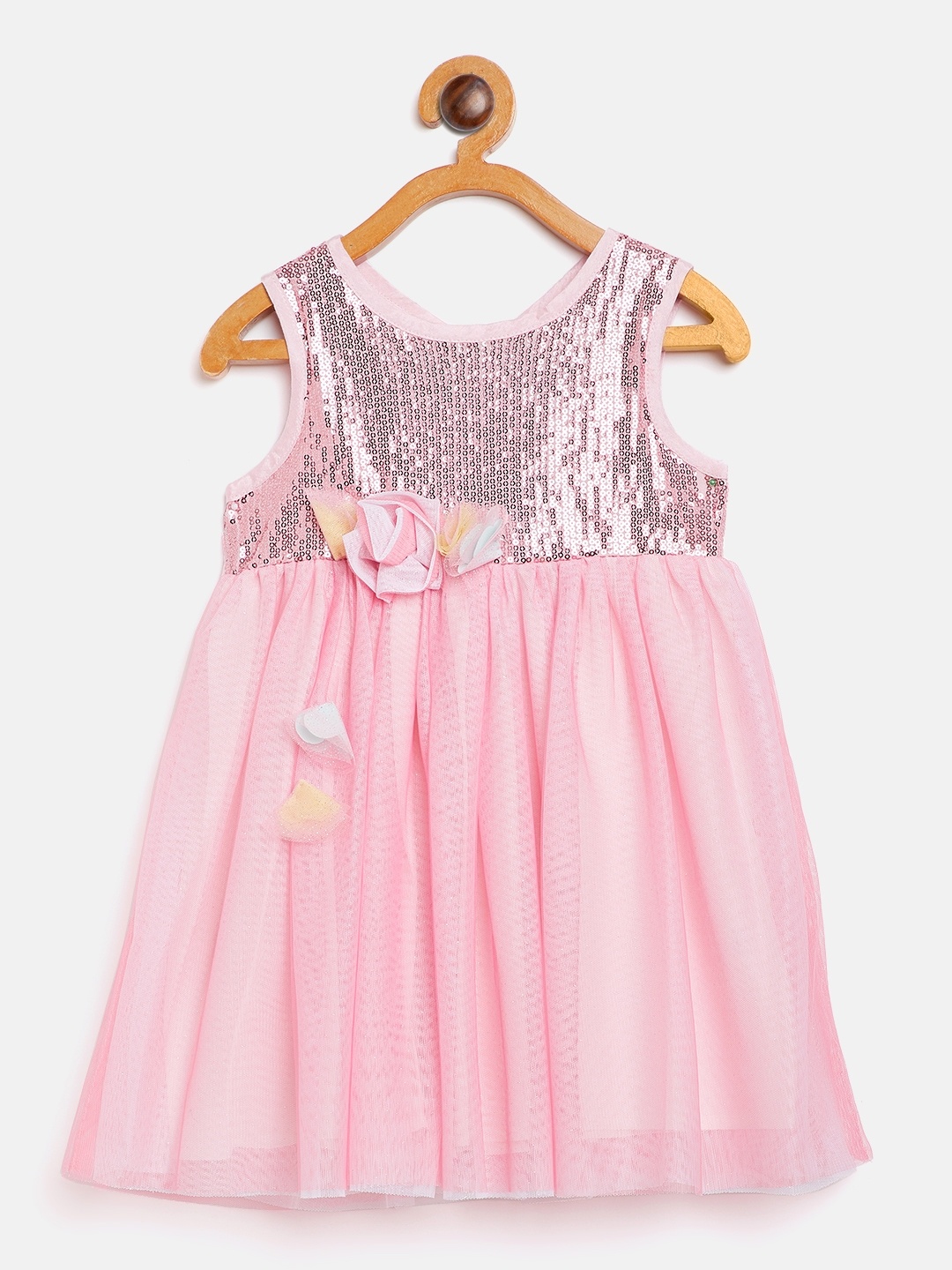 

Nauti Nati Girls Pink Sequinned Fit & Flare Dress