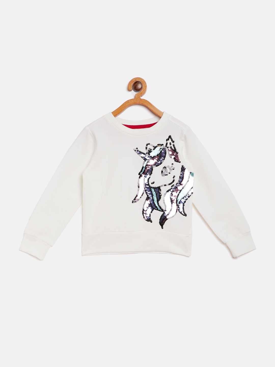 

Nauti Nati Girls Off-White Sequinned Sweatshirt