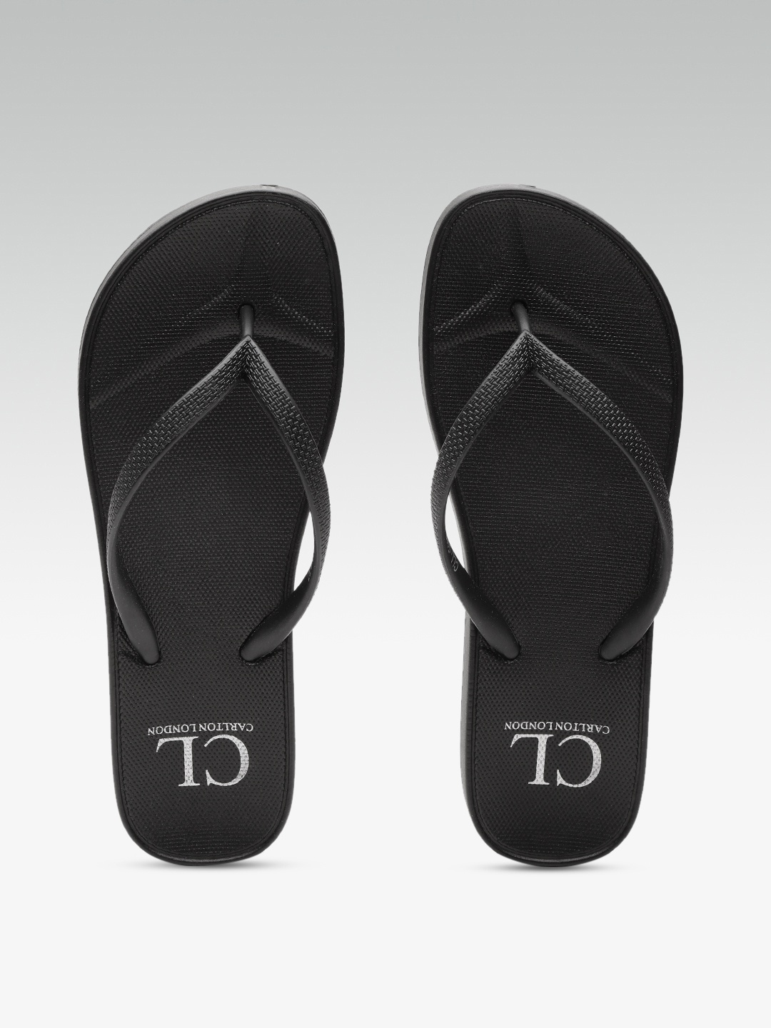 

Carlton London Women Black Solid Thong Flip-Flops