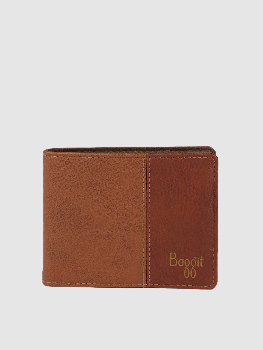

Baggit Men Tan Brown Solid Two Fold Wallet