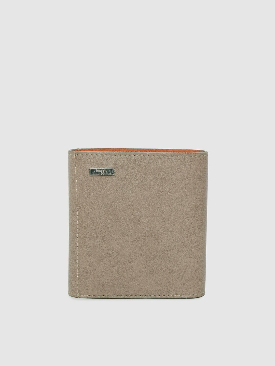

Baggit Men Brown Solid Three Fold Wallet