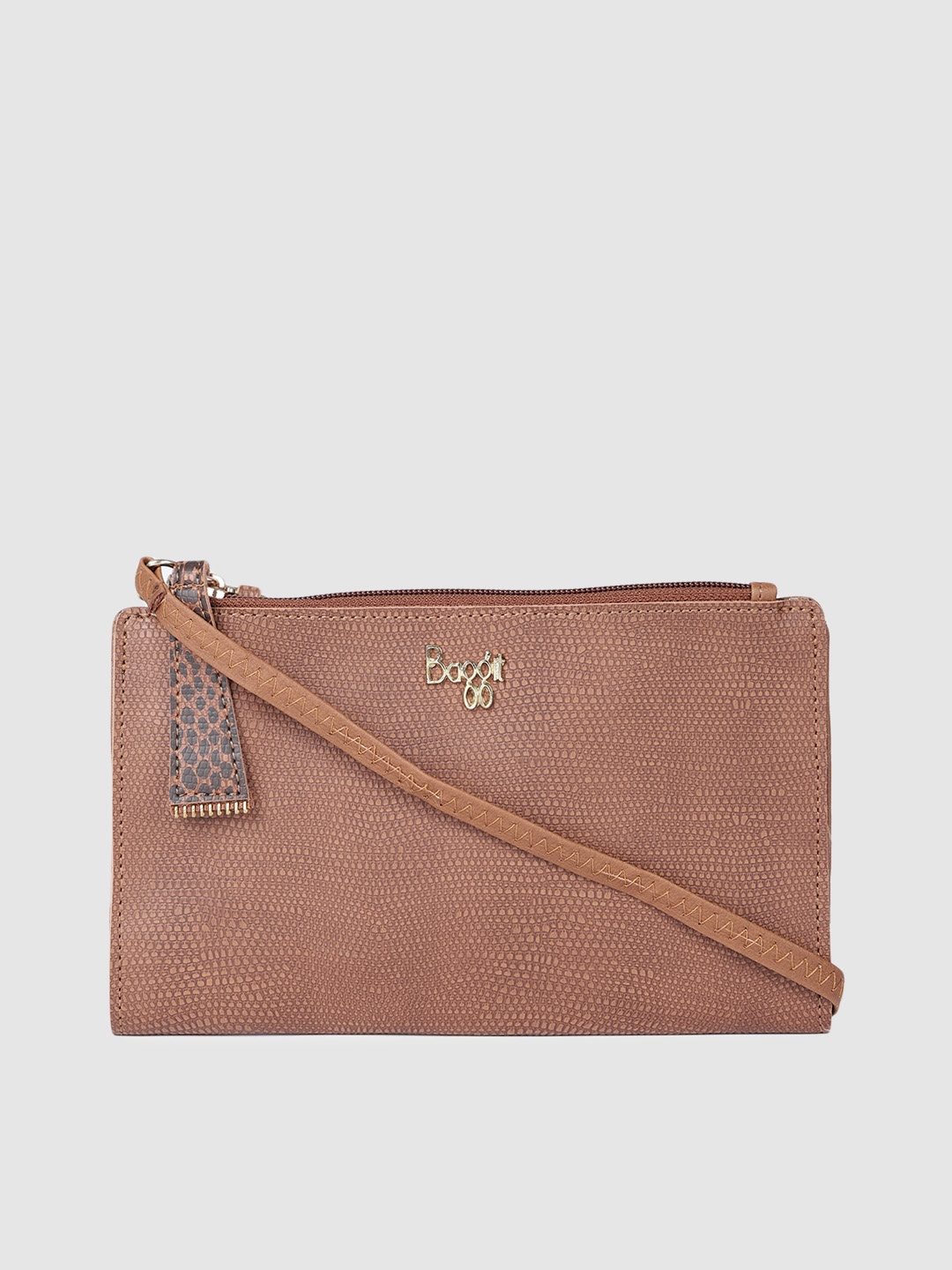 

Baggit Women Brown Textured Two Fold Wallet