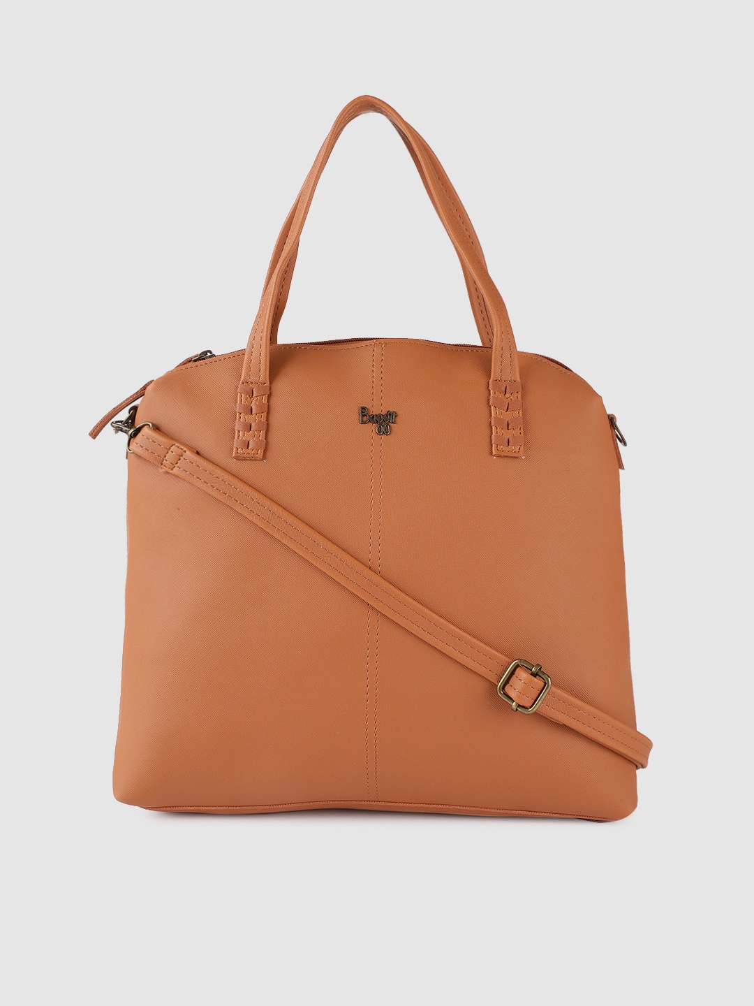 

Baggit Tan Brown Solid Handheld Bag