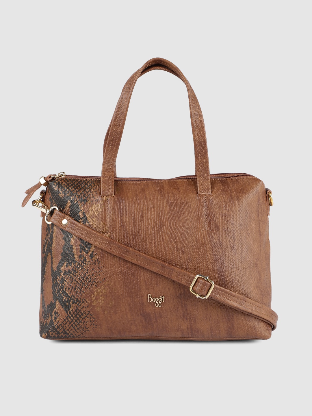 

Baggit Brown Textured Handheld Bag