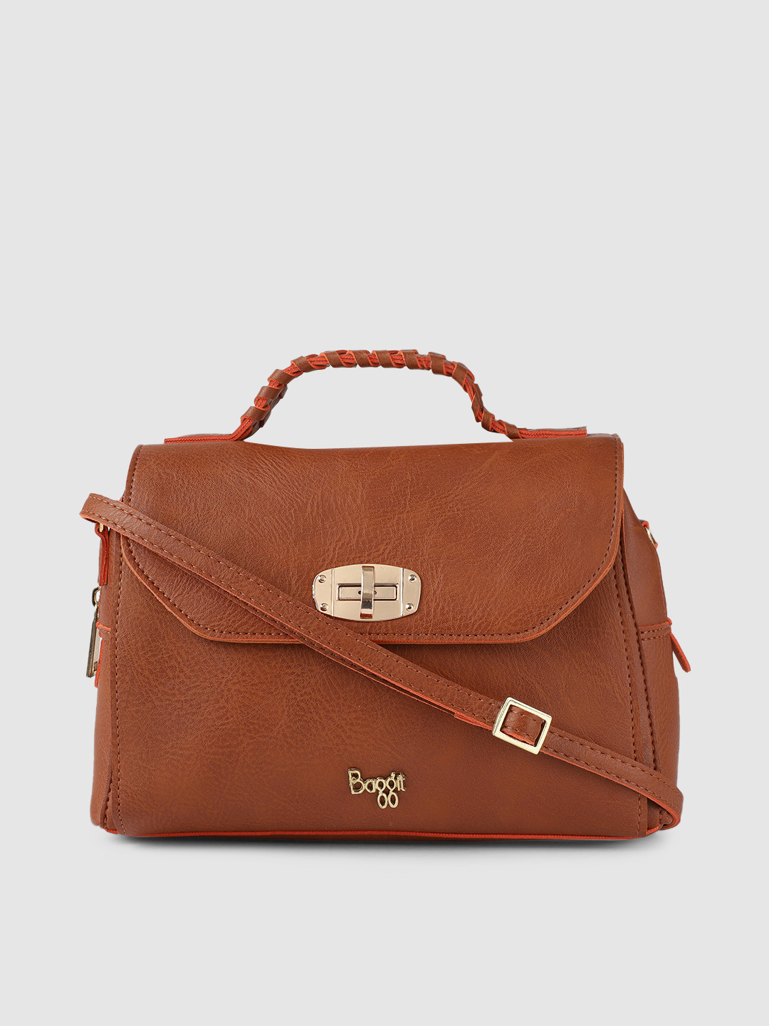 

Baggit Brown Solid Sling Bag