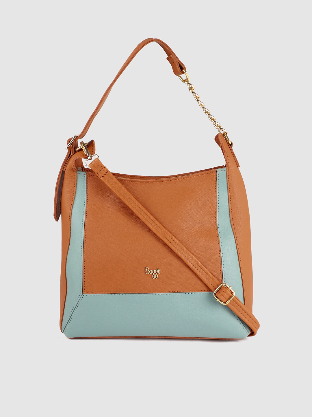 

Baggit Tan-Brown Solid Shoulder Bag