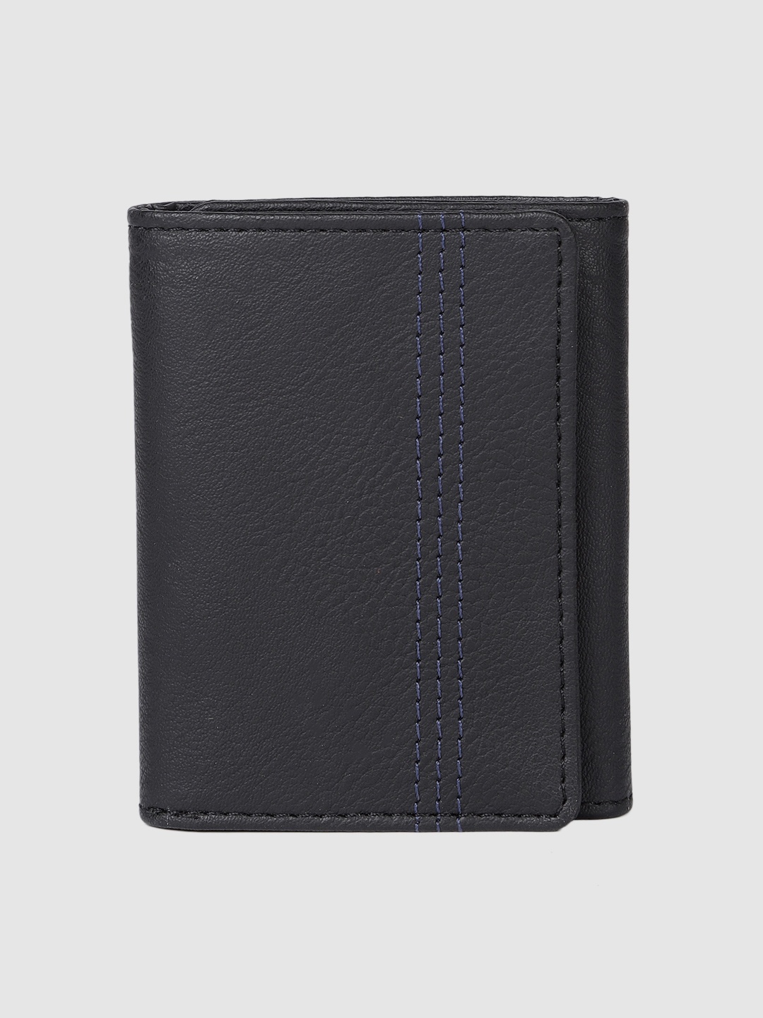 

Baggit Men Black Solid Three Fold Wallet