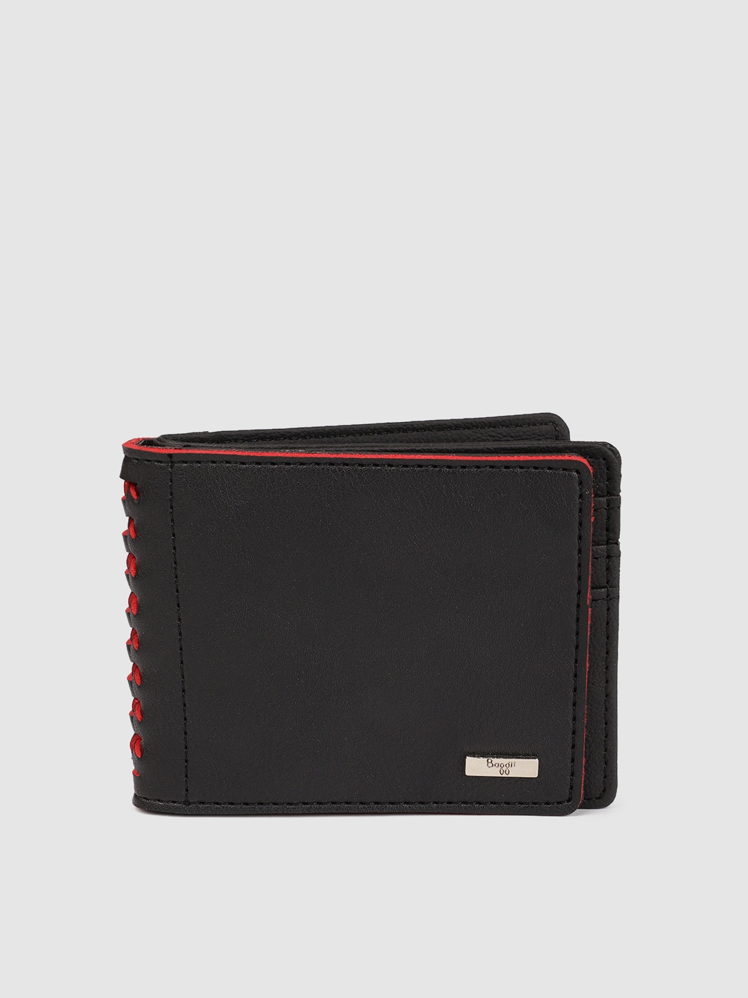 

Baggit Men Black Solid Two Fold Wallet