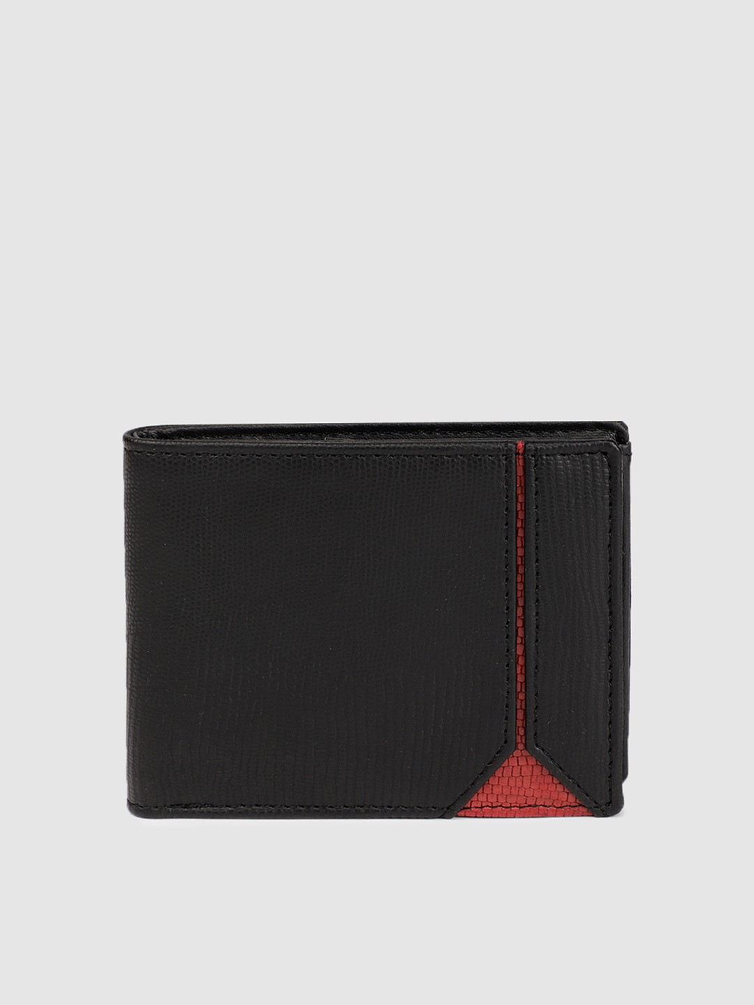 

Baggit Men Black Solid Two Fold Wallet