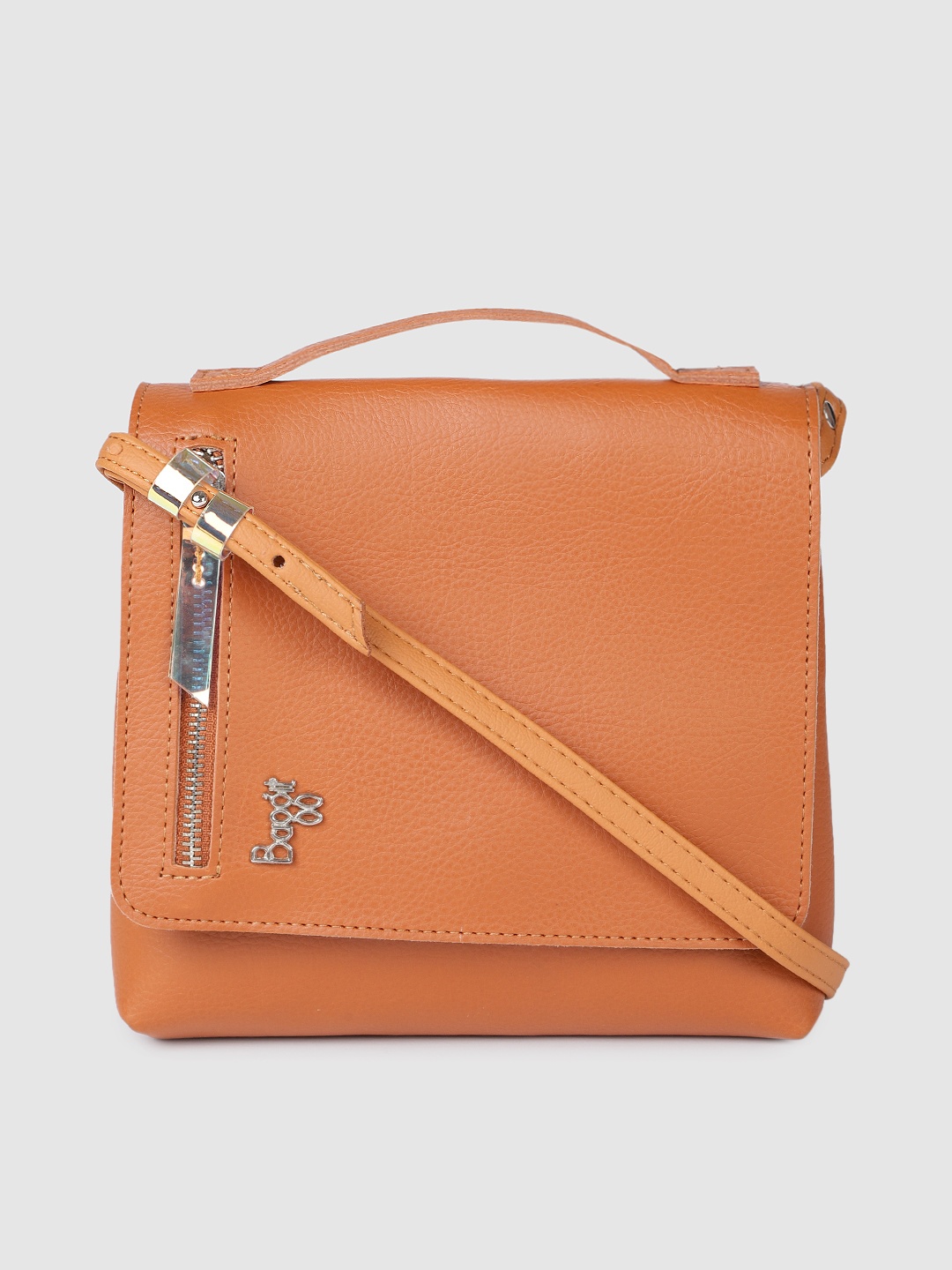 

Baggit Tan Brown Solid DAY WARDY Satchel