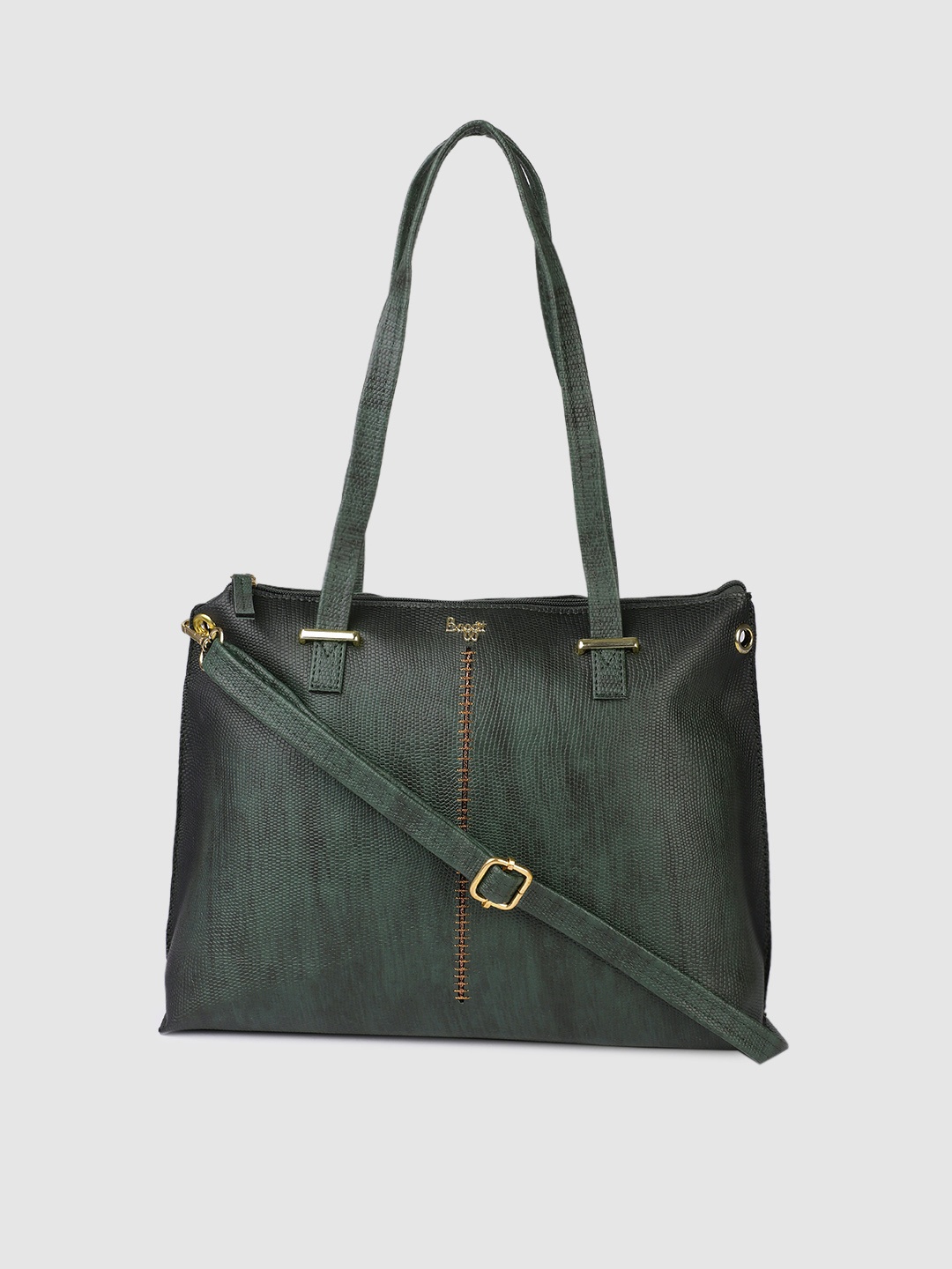 

Baggit Green Textured Shoulder Bag