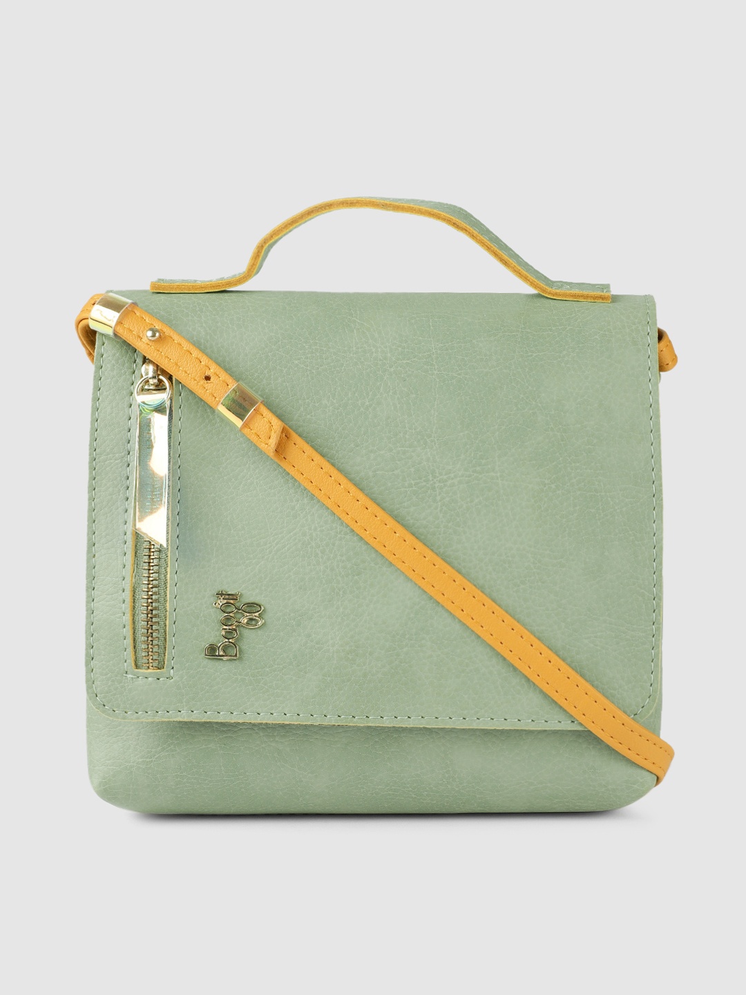 

Baggit Green Solid Sling Bag