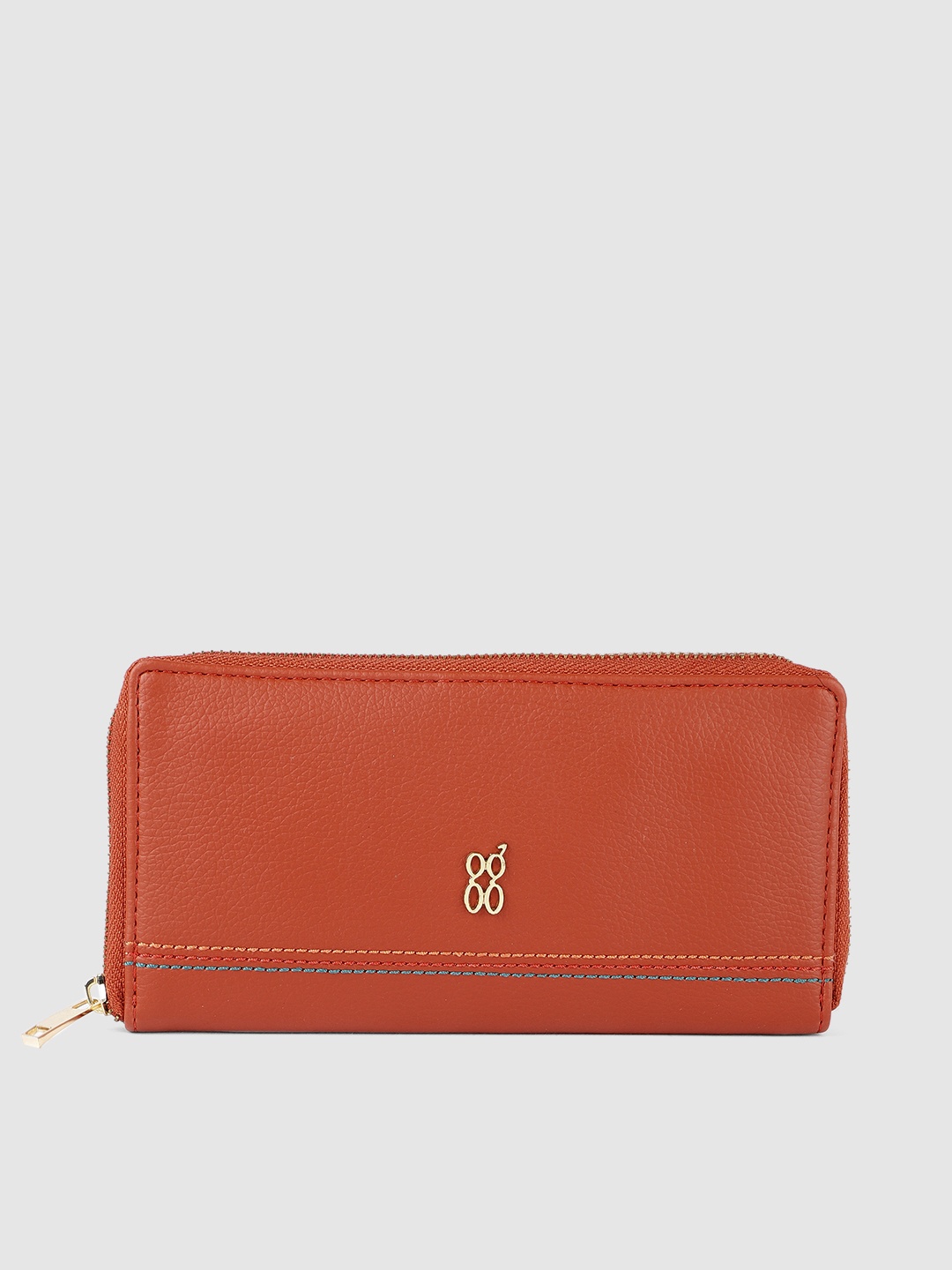 

Baggit Women Red Solid Zip Around Wallet