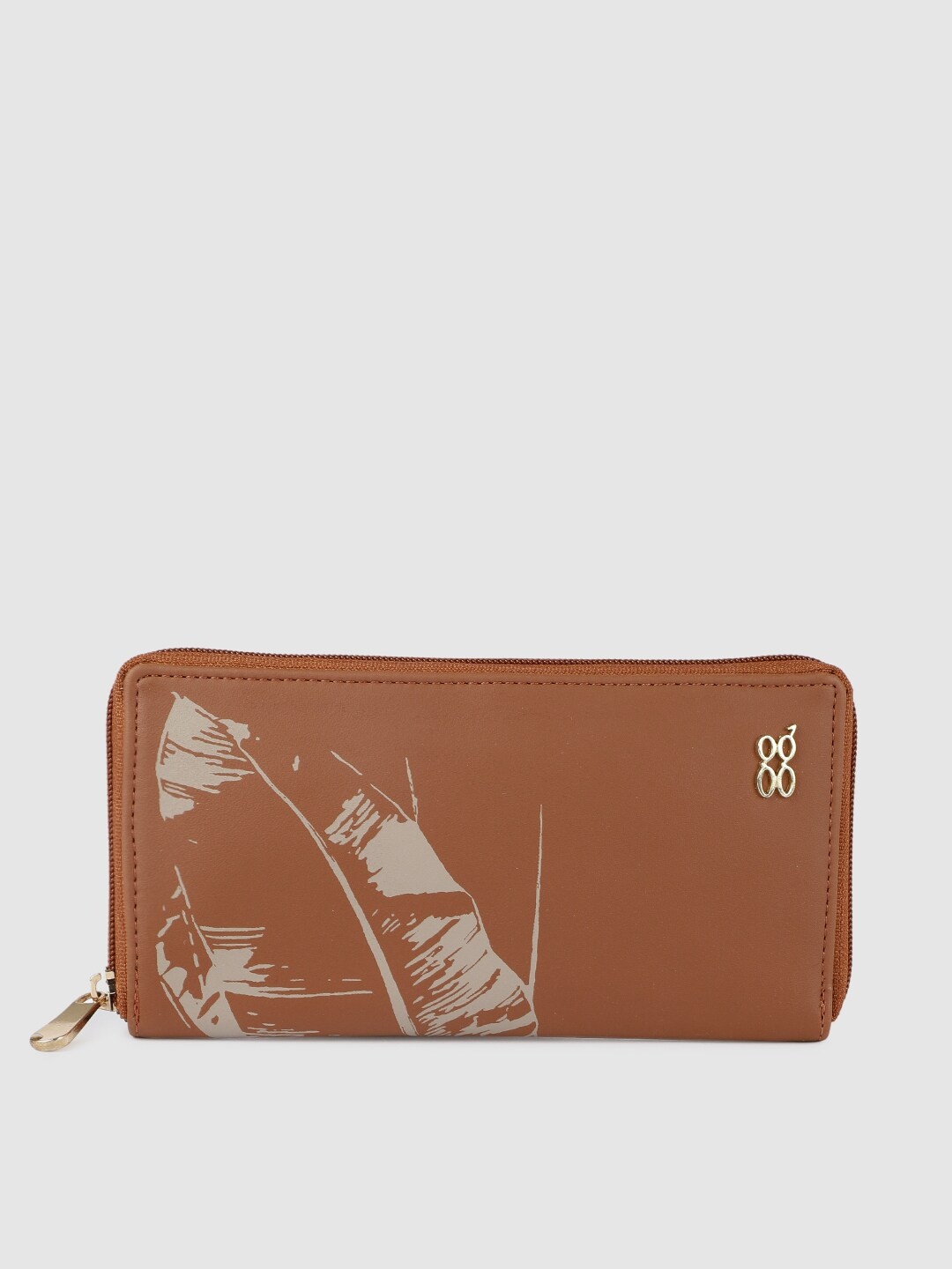 

Baggit Women Tan Brown Printed Zip Around Wallet