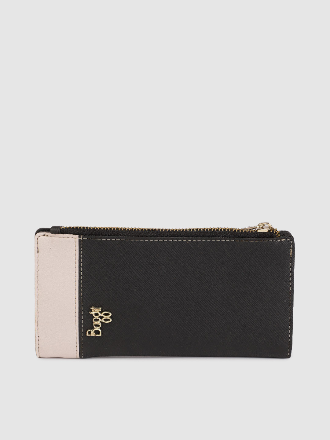 

Baggit Women Black Solid BRANDON DORY Two Fold Wallet