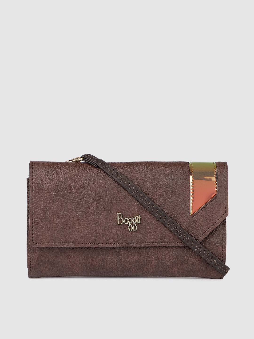 

Baggit Women Brown Solid Three Fold Wallet