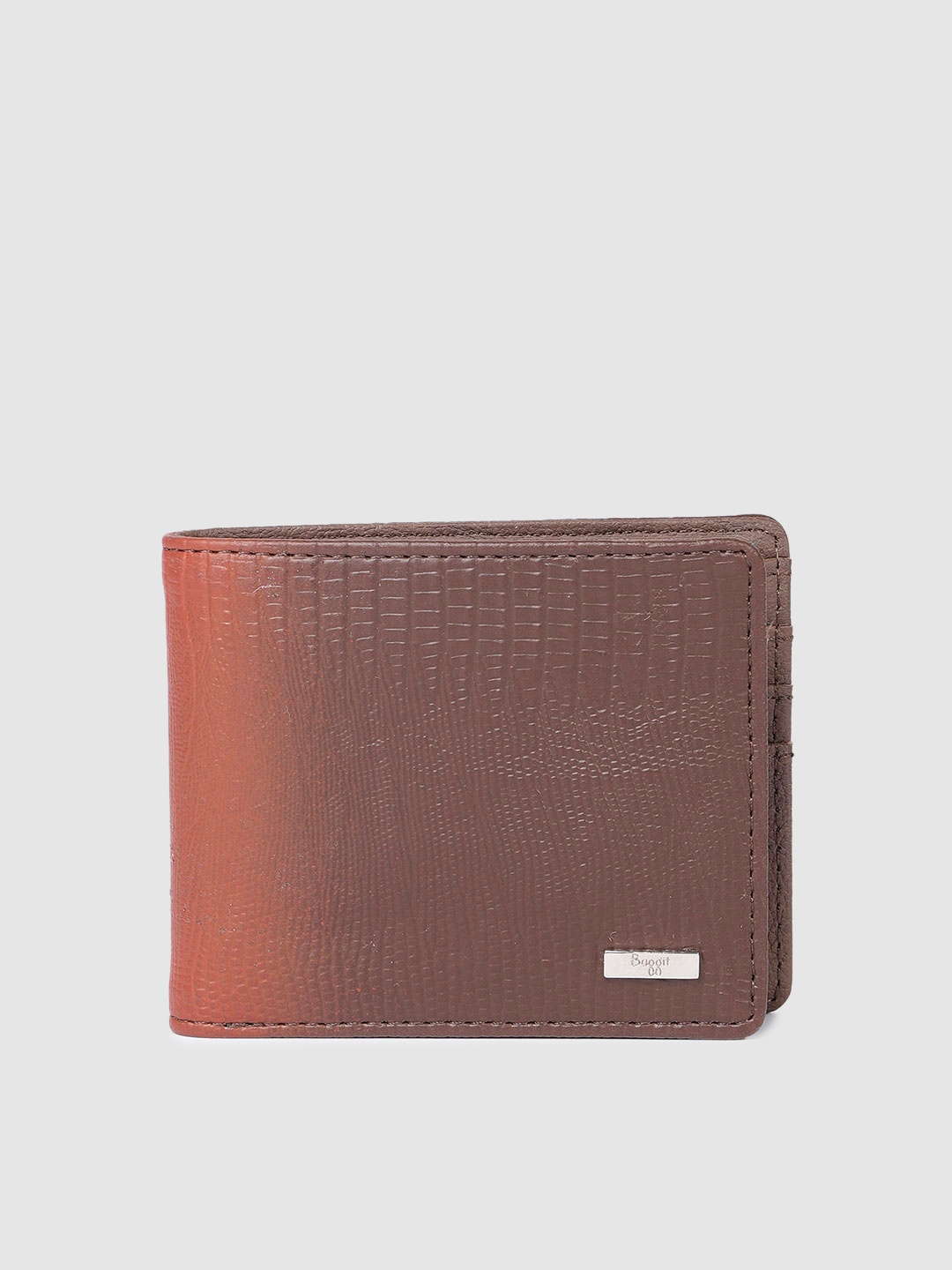 

Baggit Men Brown Solid Two Fold Wallet