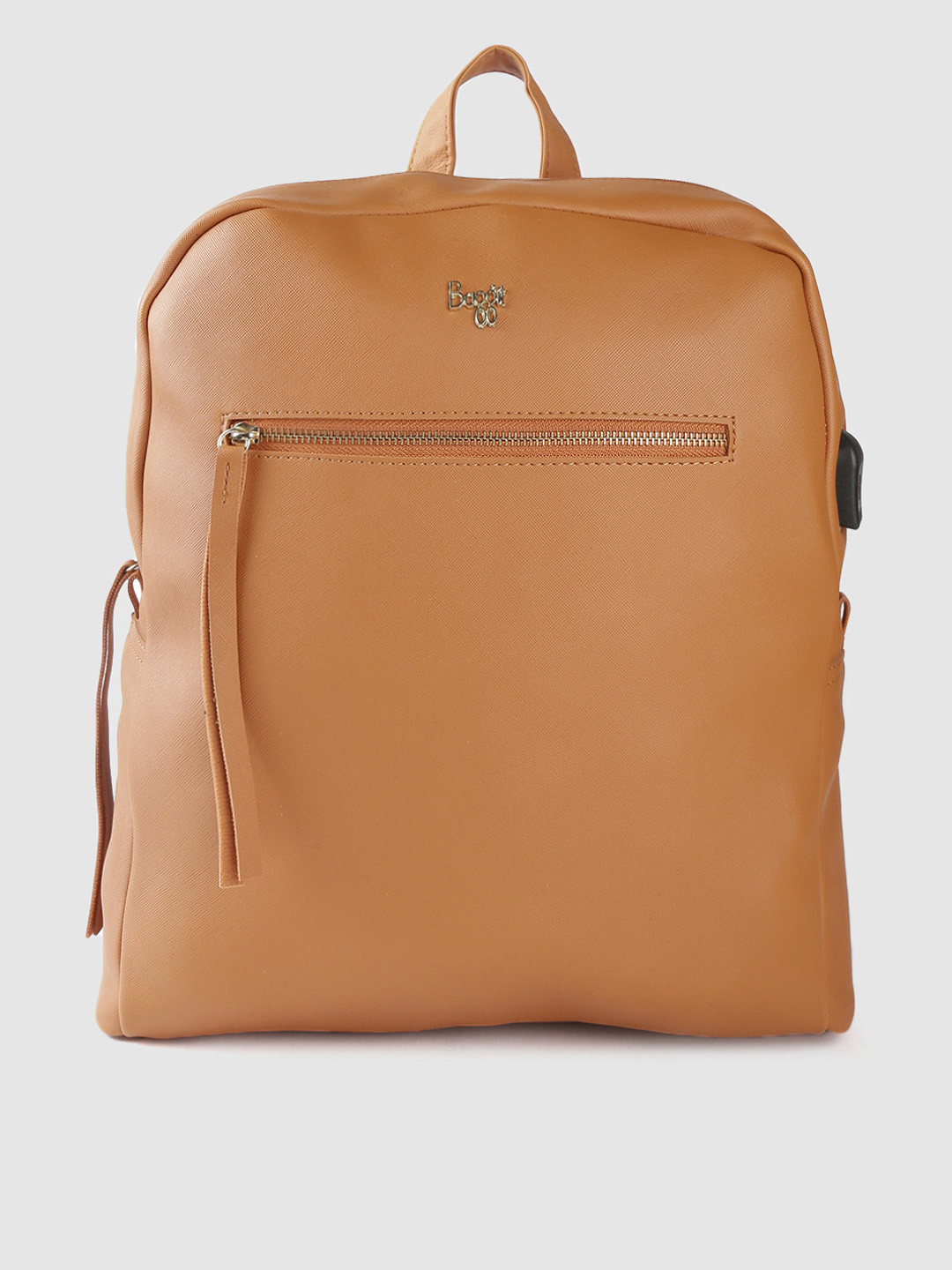 

Baggit Women Tan Brown Solid Laptop Backpack