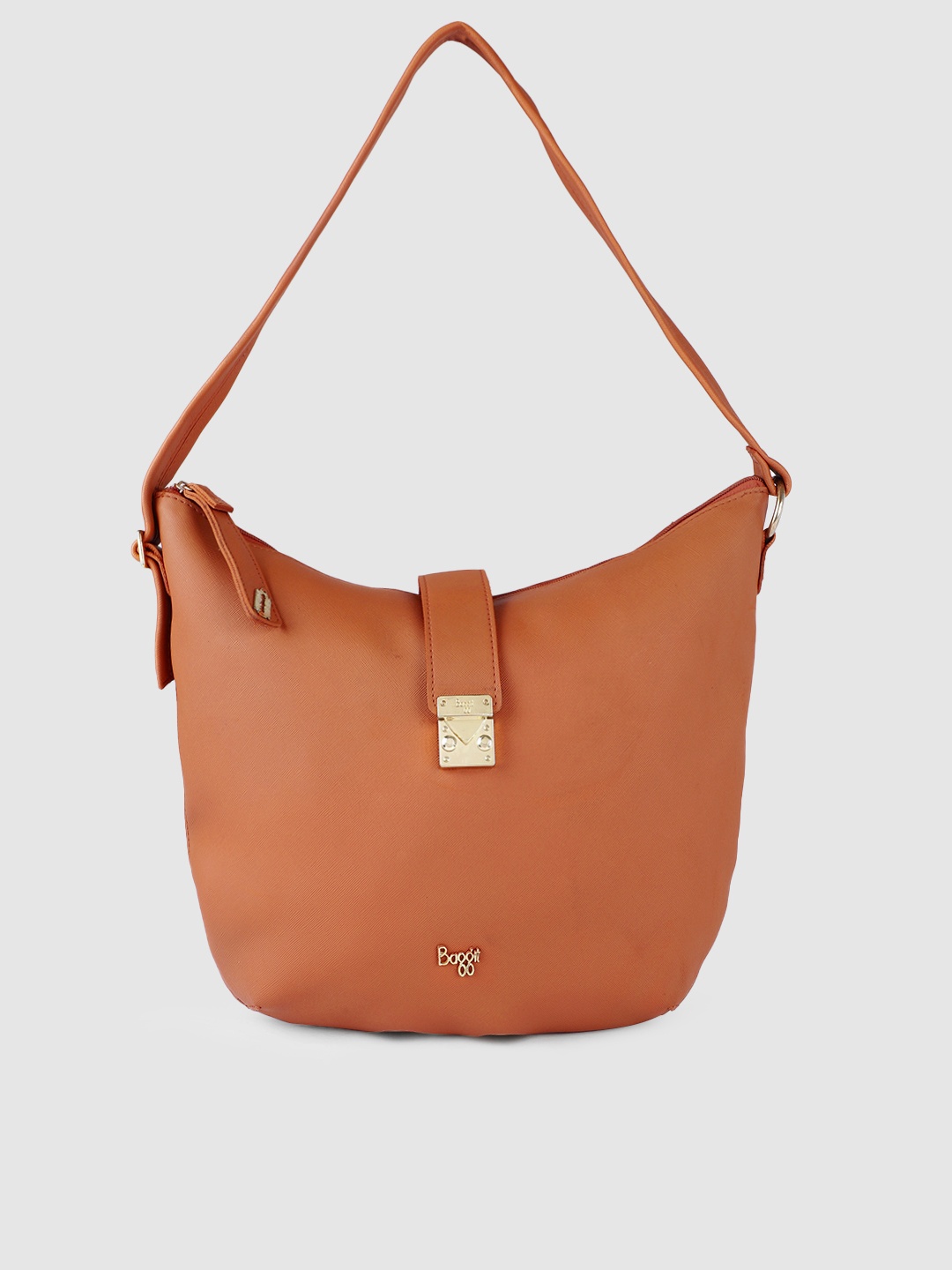 

Baggit Tan Brown Solid Hobo Bag