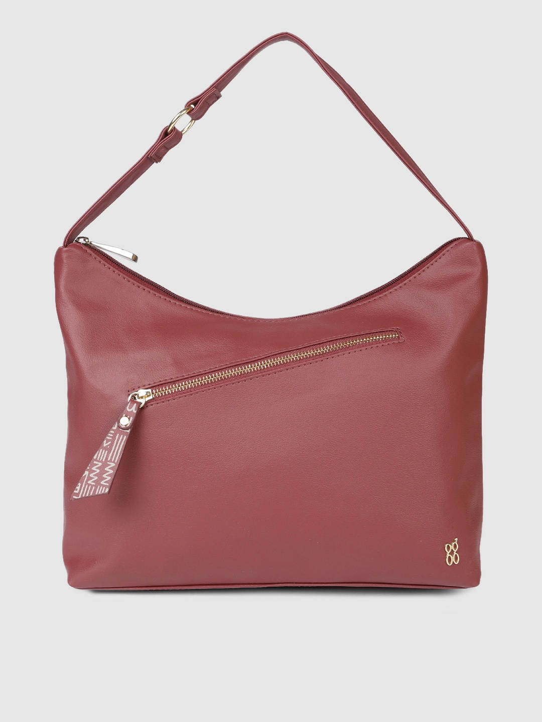 

Baggit Women Maroon Solid Hobo Bag