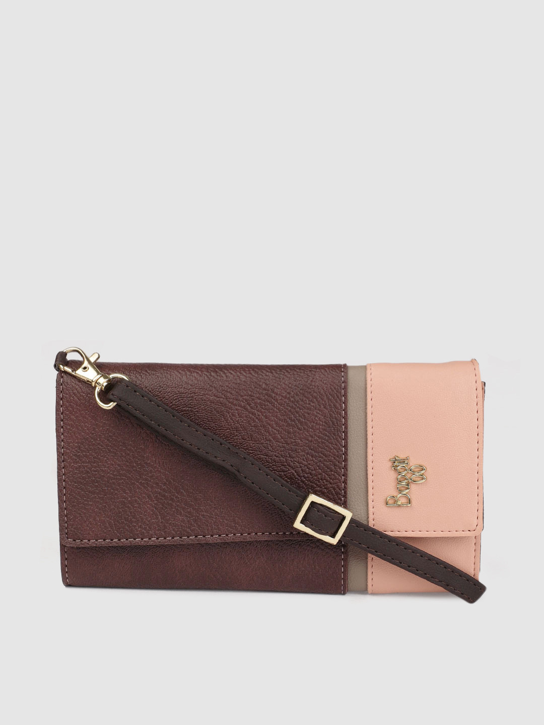 

Baggit Brown & Pink Colourblocked NAPPY KRISPA Clutch