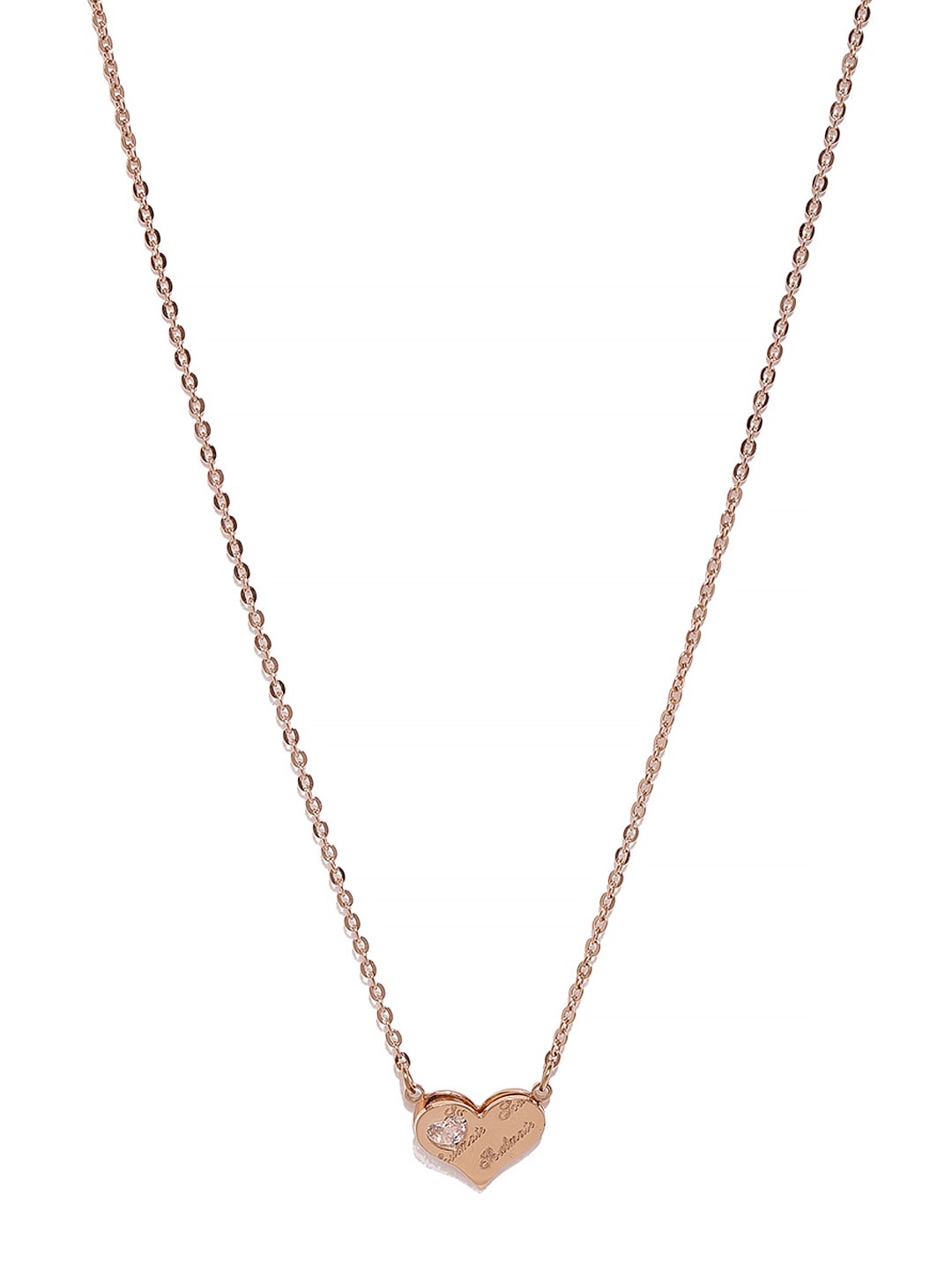 

Sukkhi Woman Gold Plated Pendant With Chain, Rose gold