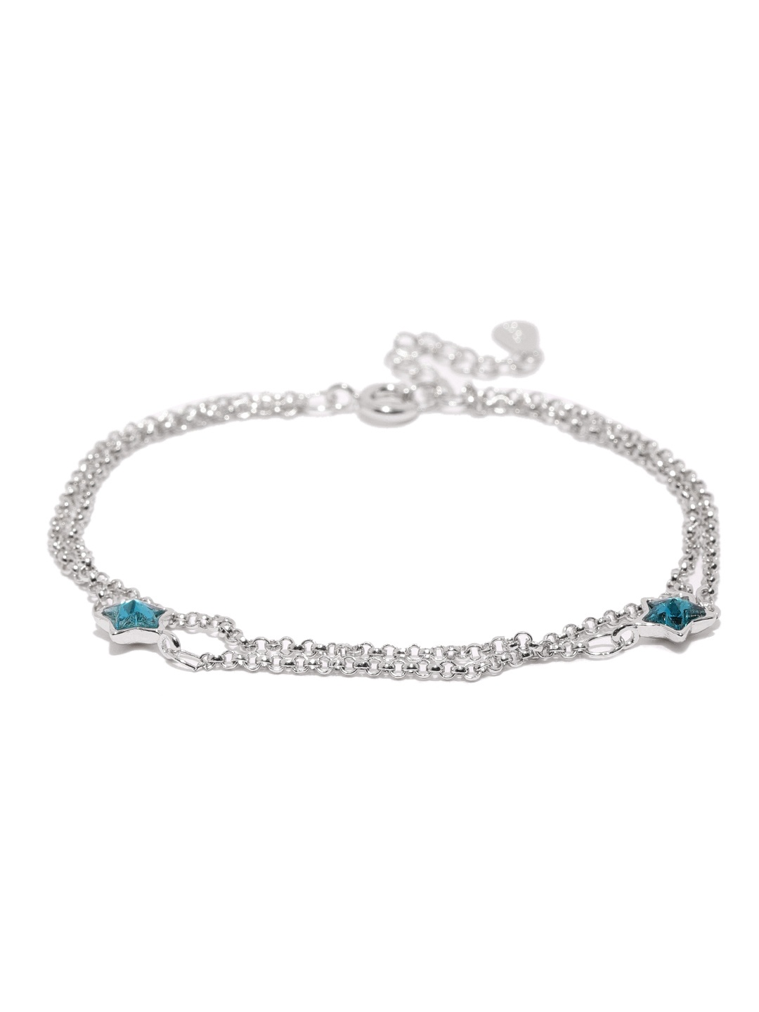 

Sukkhi Men Silver-Toned & Blue Alloy Rhodium-Plated Charm Bracelet