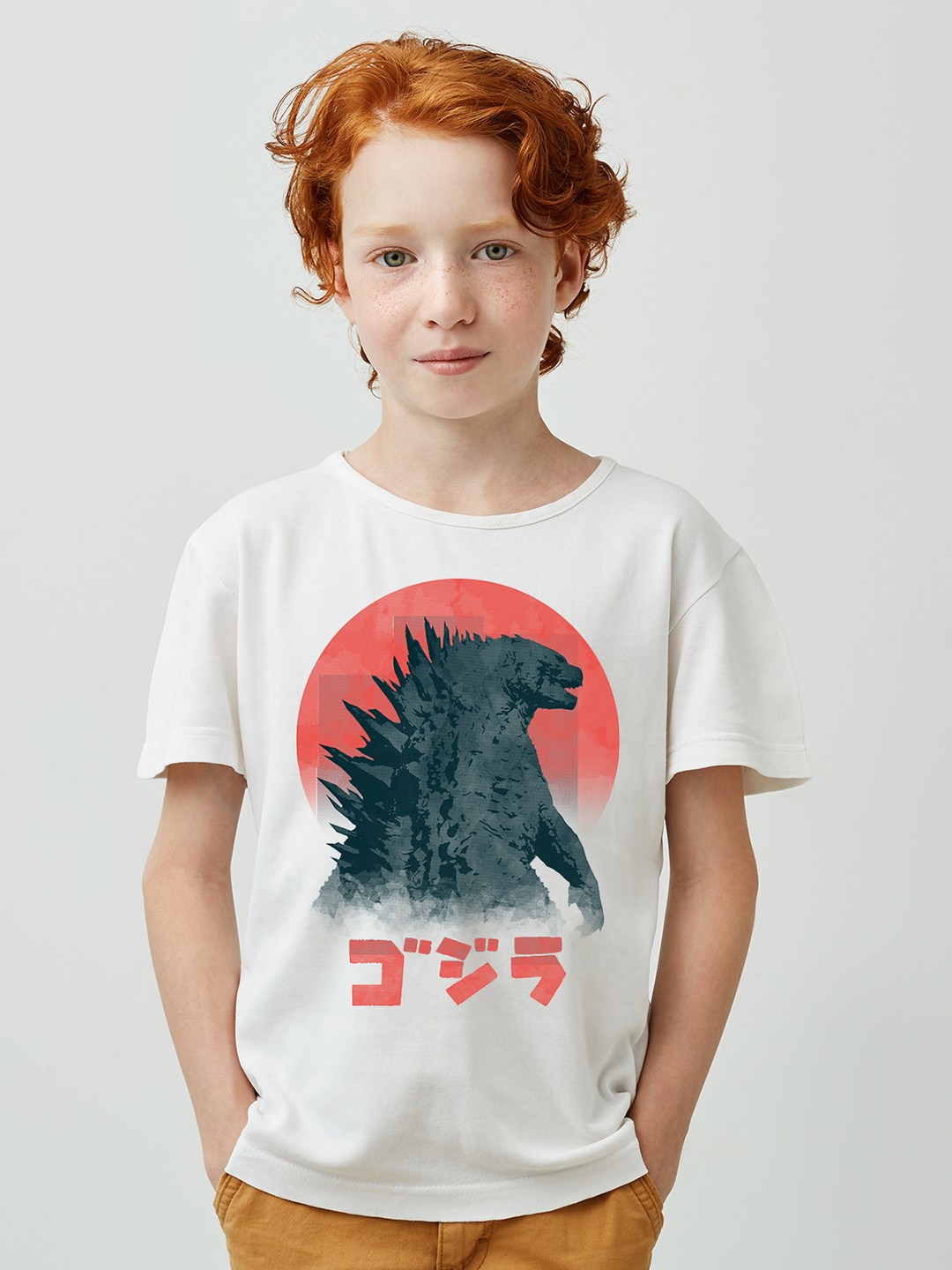

THREADCURRY Boys White Anime Printed T-shirt
