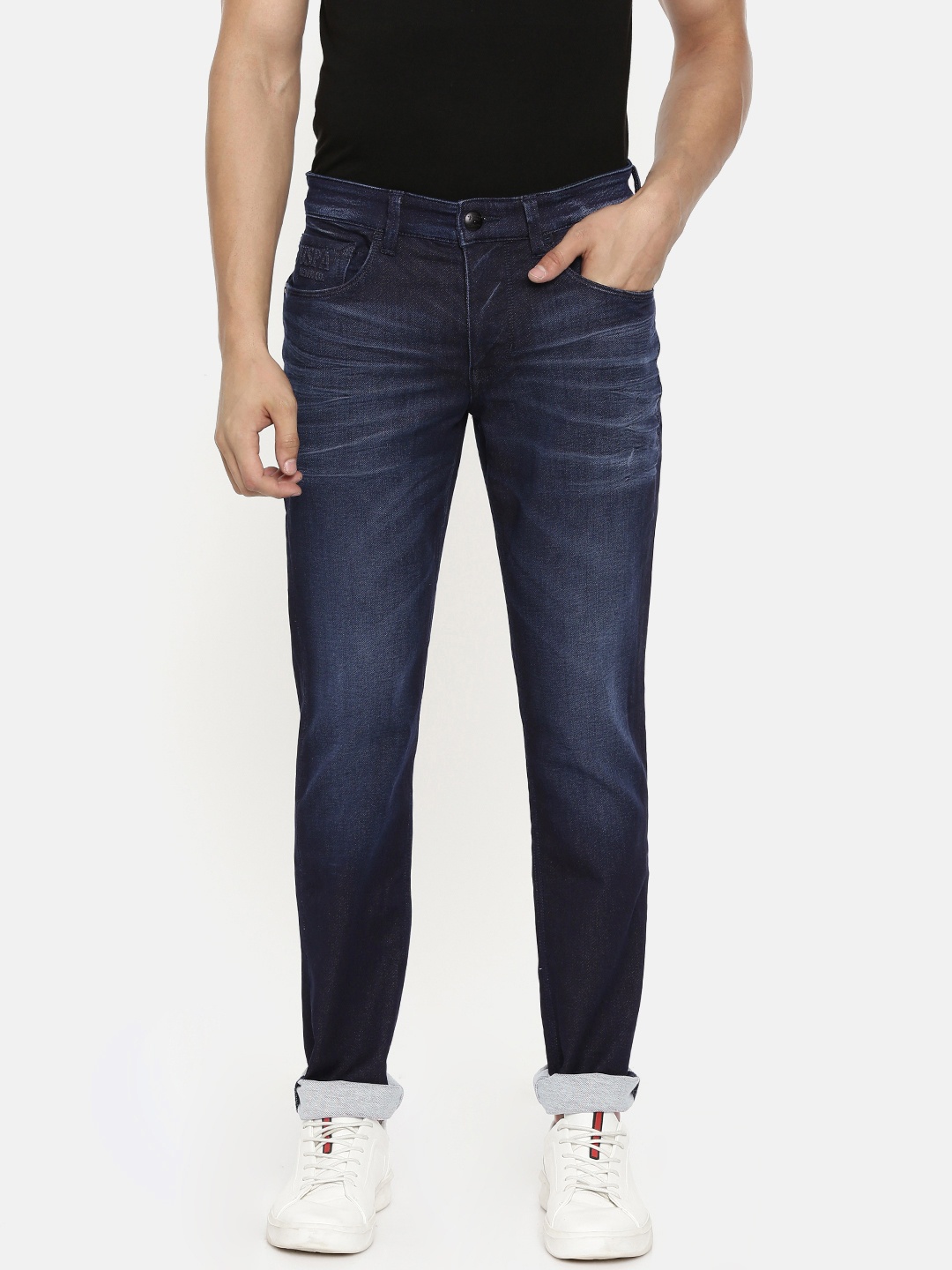 

U.S. Polo Assn. Denim Co. Men Blue Brandon Slim Tapered Fit Clean Look Stretchable Jeans