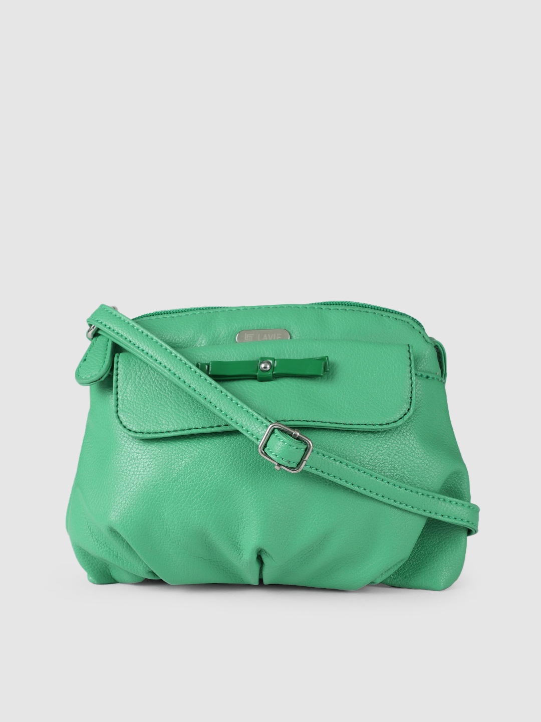 

Lavie Green Solid Sling Bag