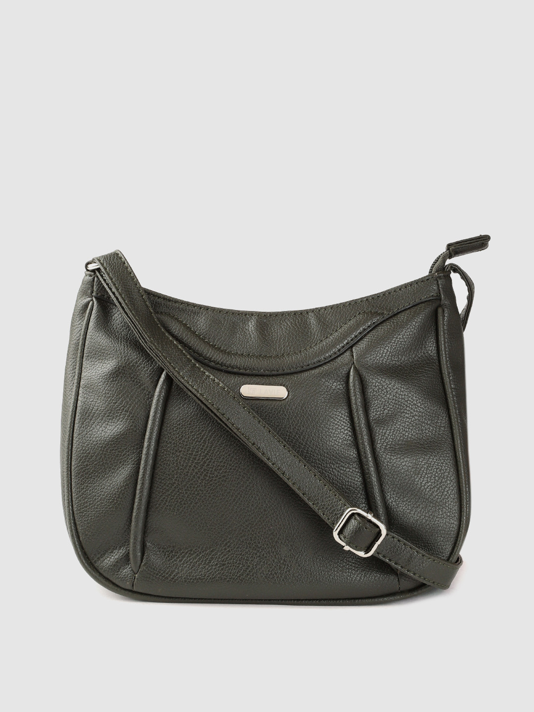 

Lavie Olive Women Green Solid Structured Sling Bag
