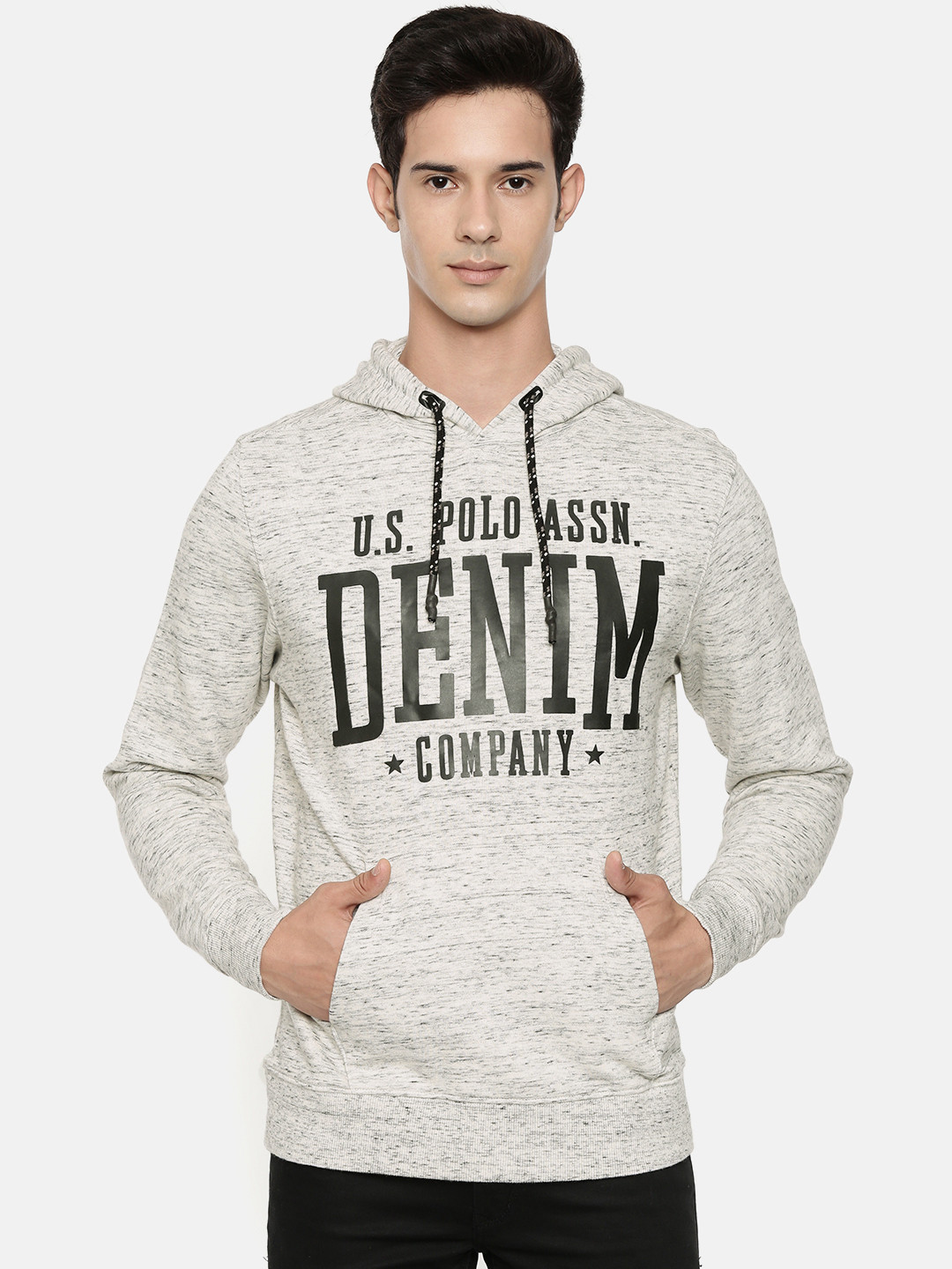 

U.S. Polo Assn. Denim Co. Men Off-White Printed Sweatshirt