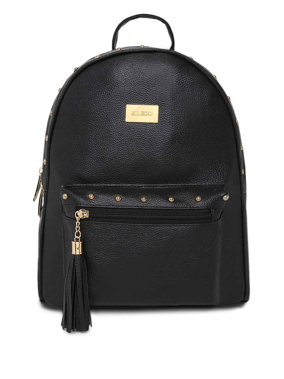 

KLEIO Designer Vegan Studded Backpack, Black