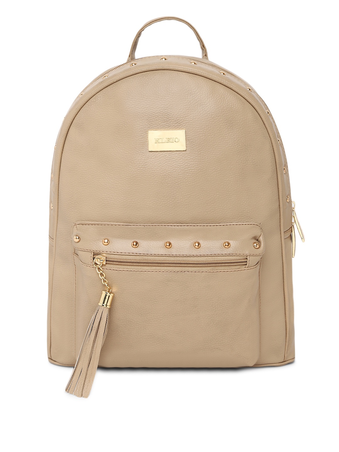 

KLEIO Women Vegan Studded Backpack, Beige