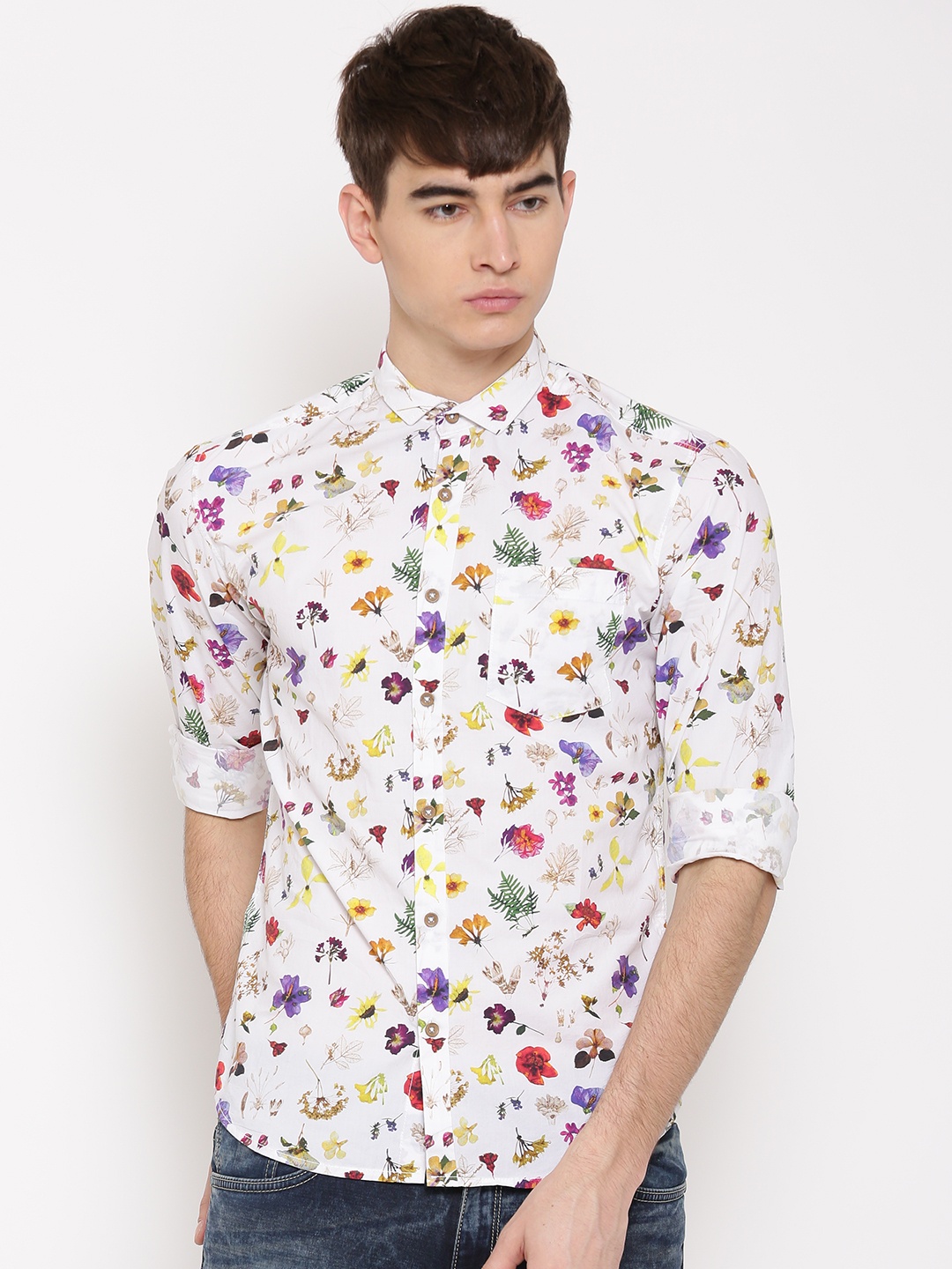 

Locomotive White Printed Shirt