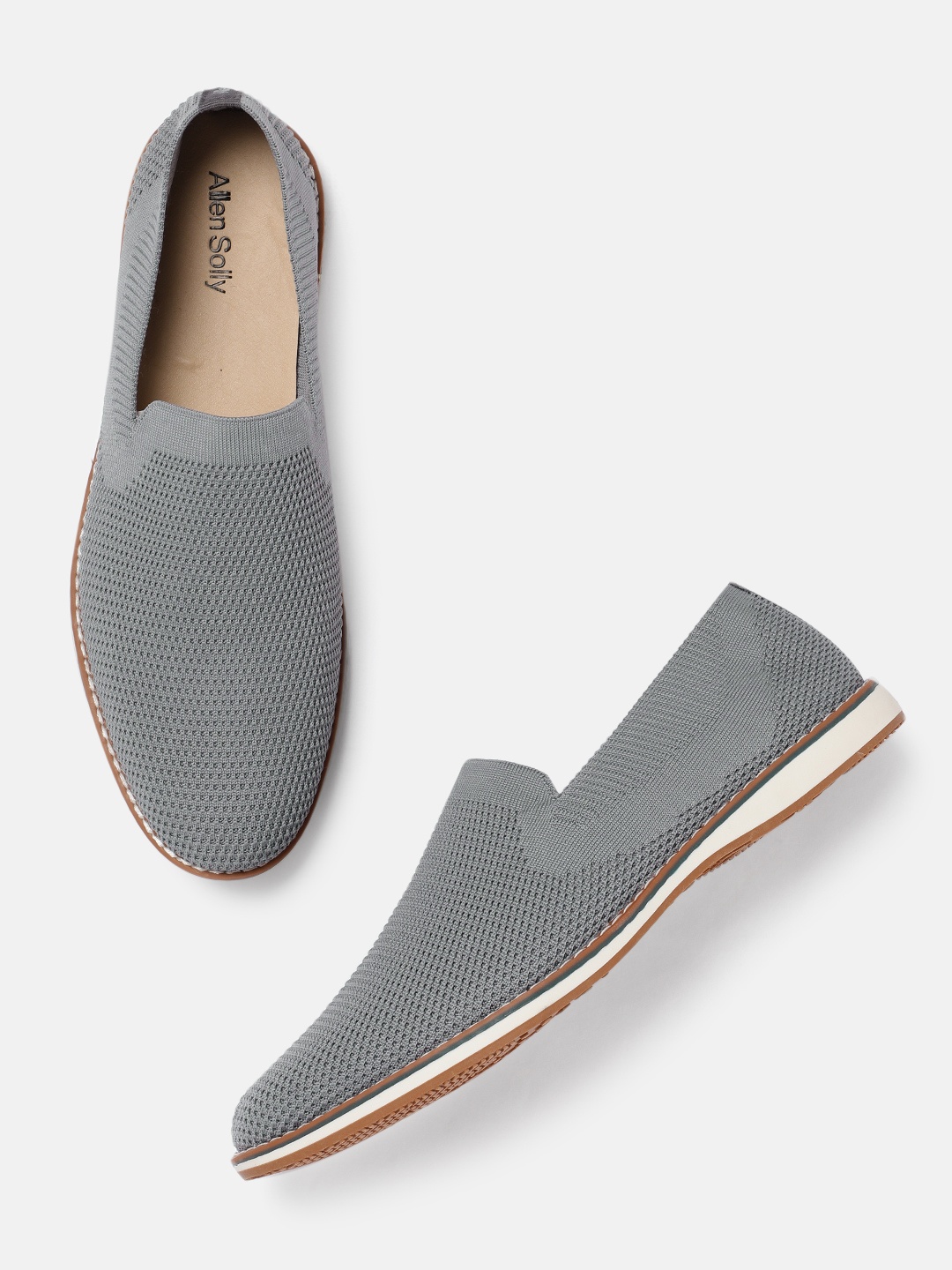 

Allen Solly Men Grey Slip-On Sneakers