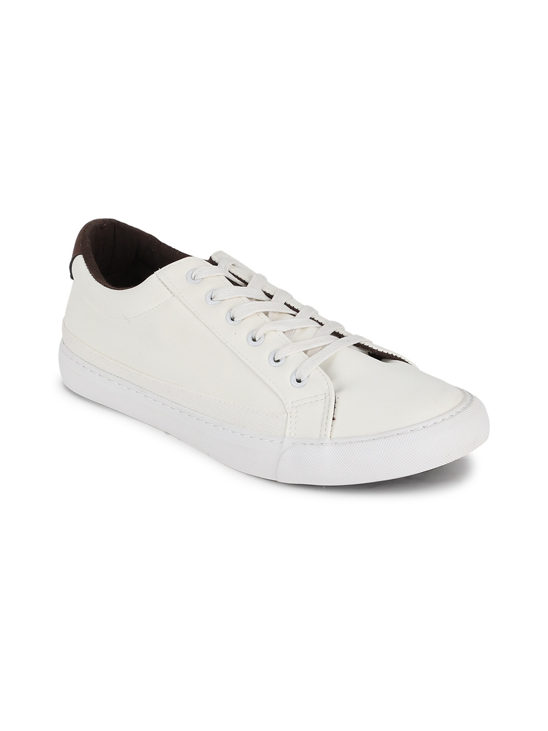 

Peter England Men White Solid Sneakers