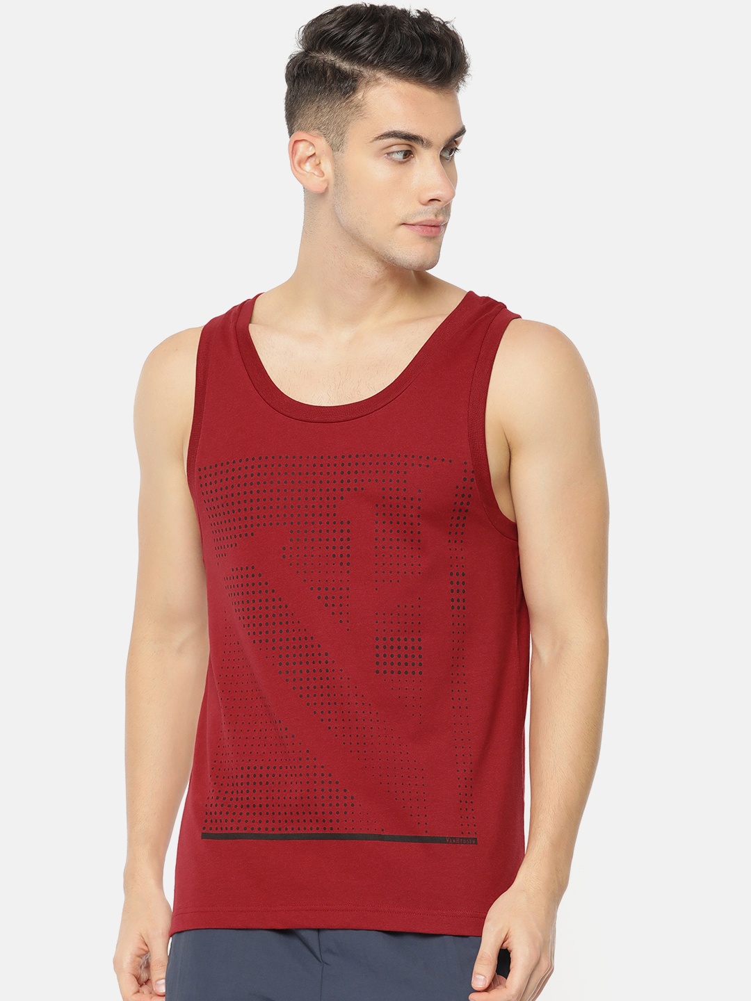 

Van Heusen Athleisure Printed Smart Tech Easy Stain Release Vest, Red