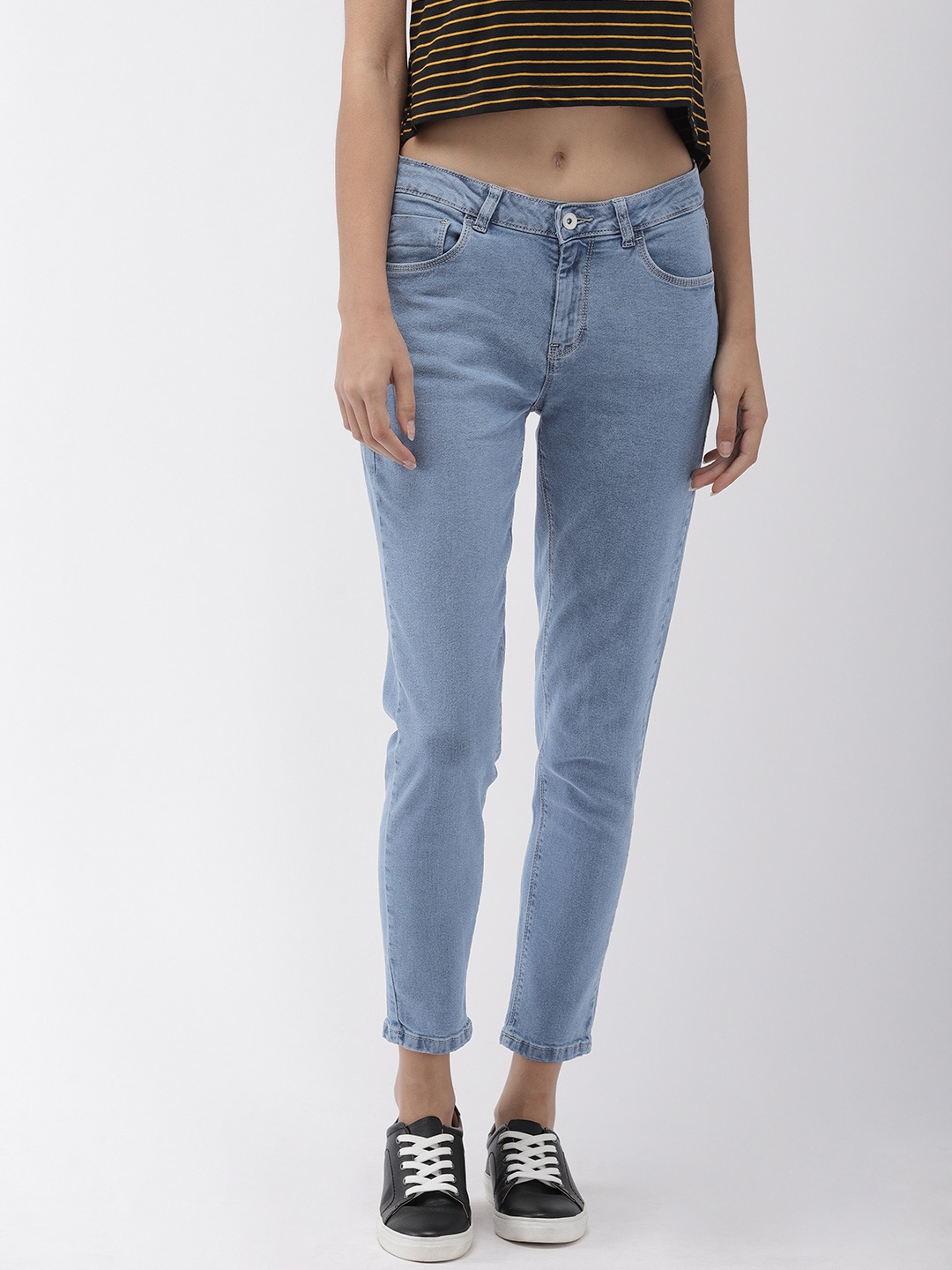 

Flying Machine Women Blue Veronica Skinny Fit Clean Look Stretchable Cropped Jeans
