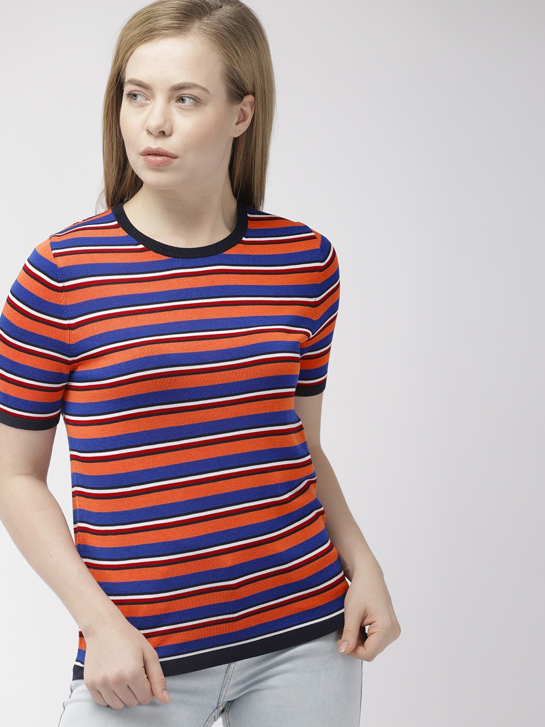 

Tommy Hilfiger Women Multicoloured Striped Sweater, Multi