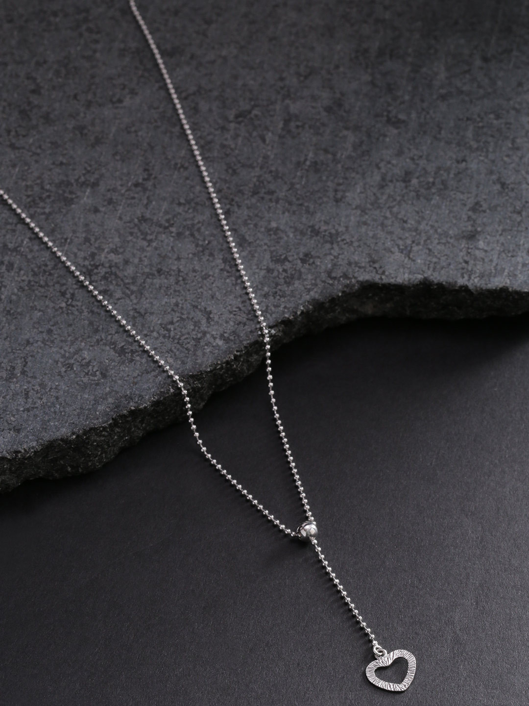 

Carlton London Silver-Toned Rhodium-Plated Lariat Necklace