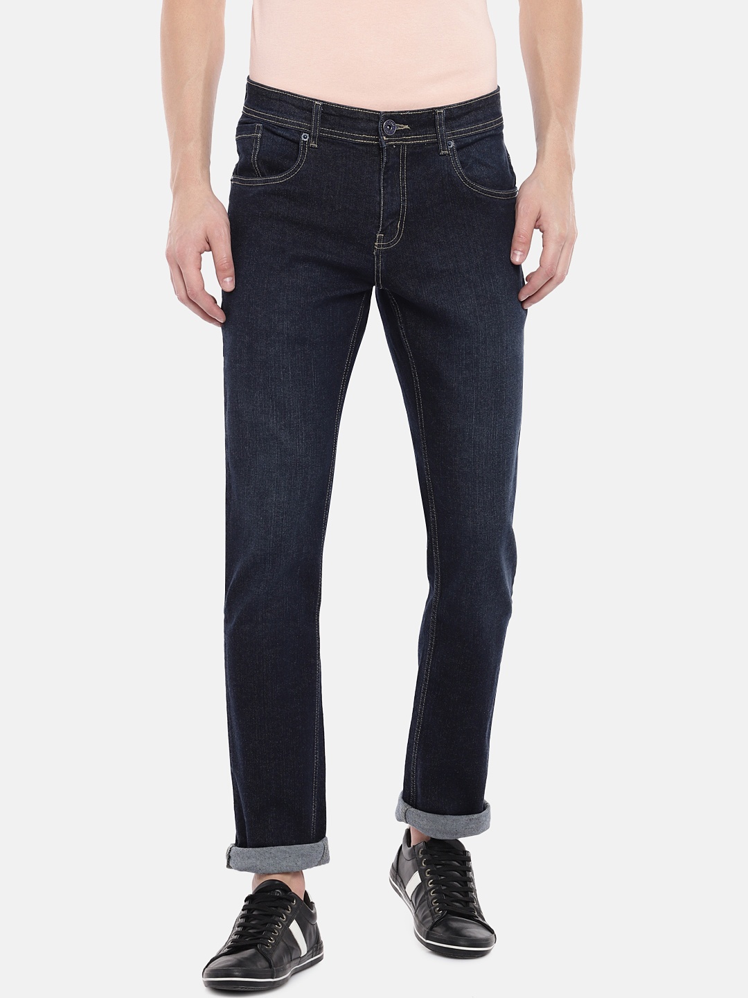 

Globus Men Navy Blue Slim Fit Mid-Rise Clean Look Jeans