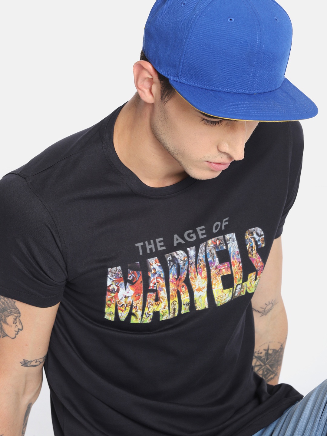 

Kook N Keech Marvel Men Black Printed Round Neck T-shirt