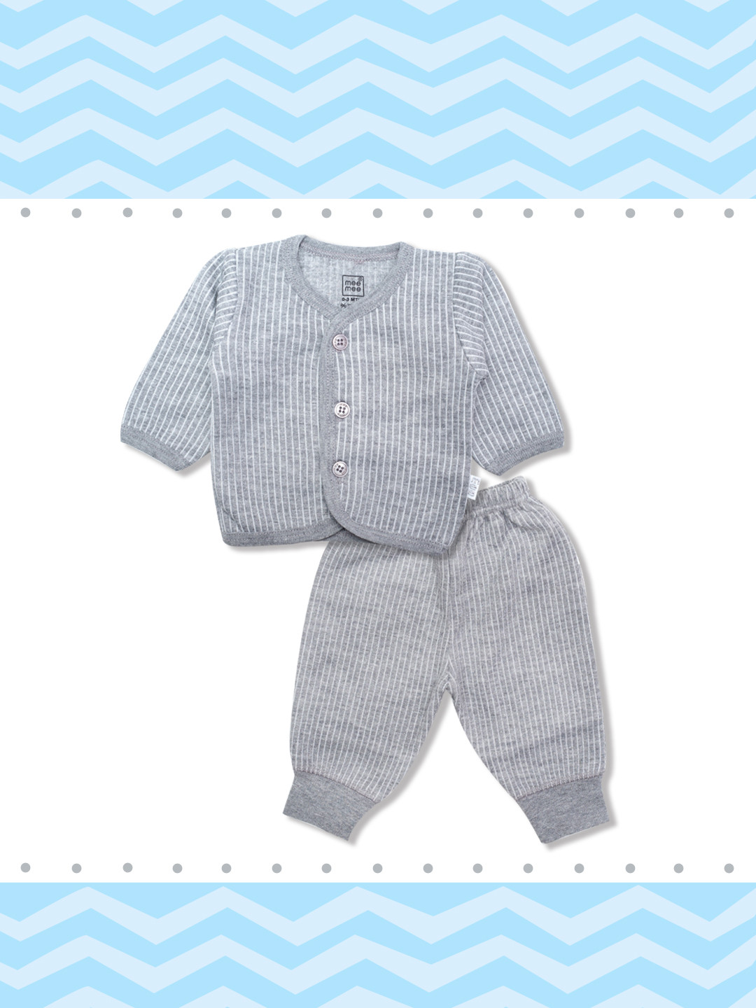 

MeeMee Kids Charcoal Grey Striped Shirt with Joggers