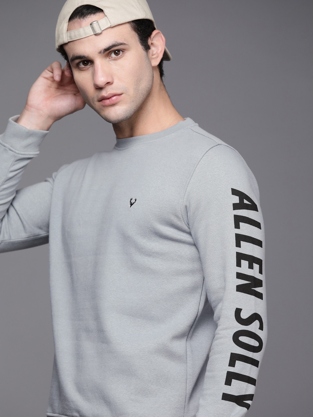 

Allen Solly Sport Men Grey Solid Sweatshirt