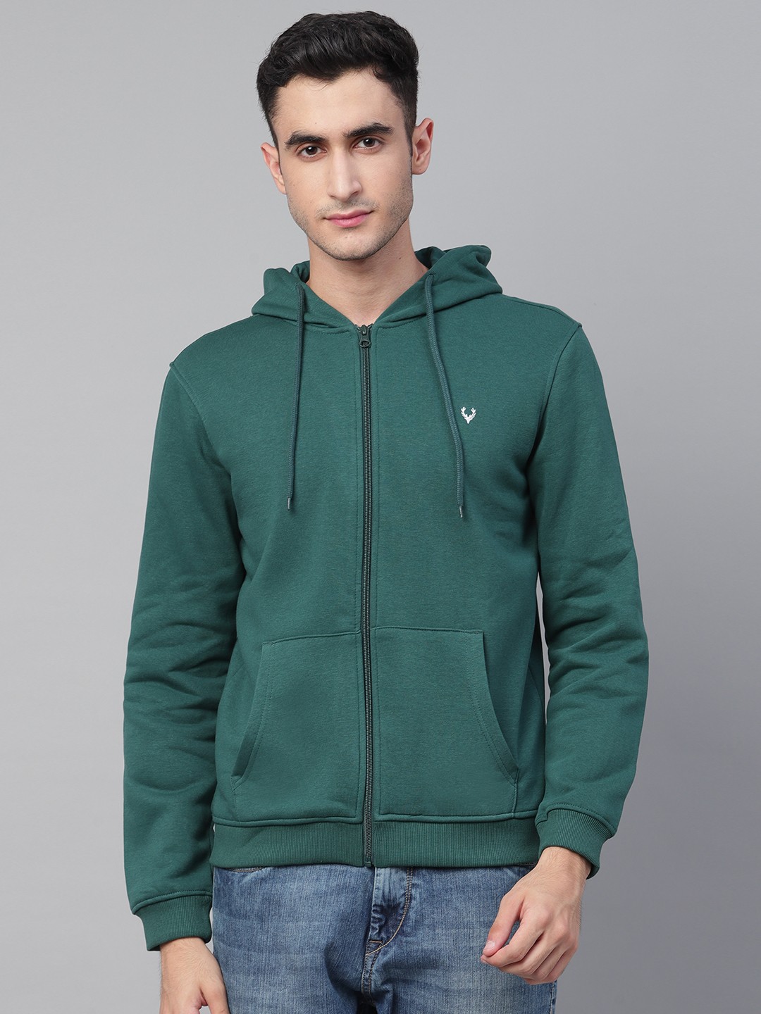 

Allen Solly Sport Men Green Solid Hooded Sweatshirt