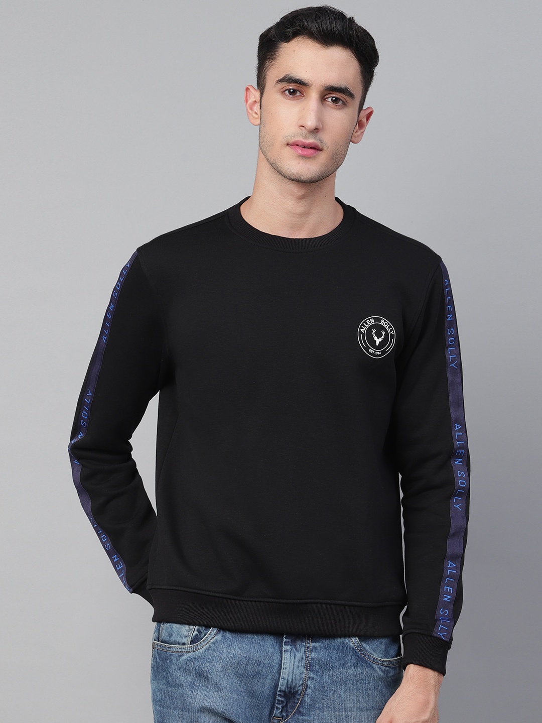 

Allen Solly Sport Men Black Solid Sweatshirt