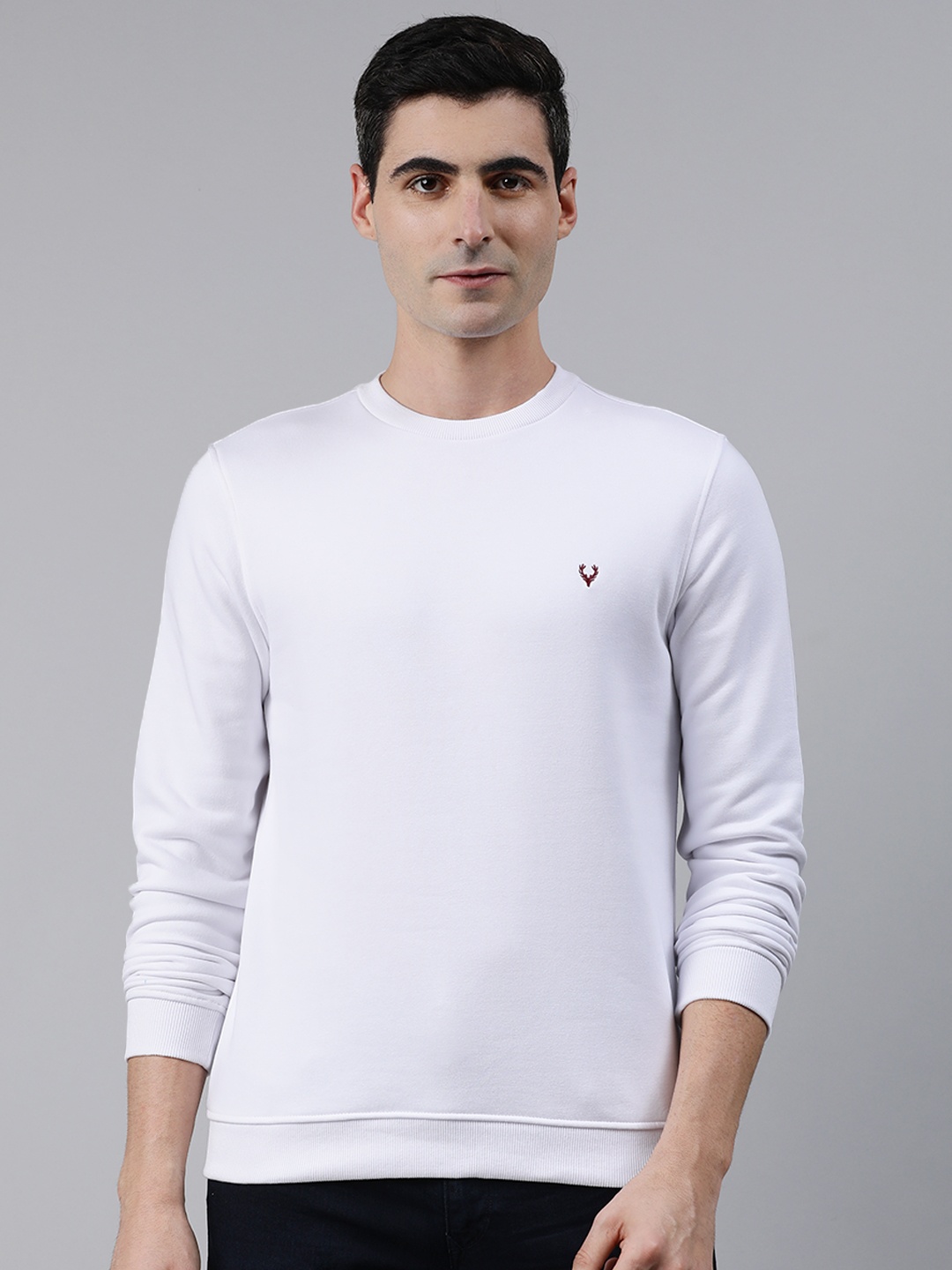 

Allen Solly Men White Solid Sweatshirt