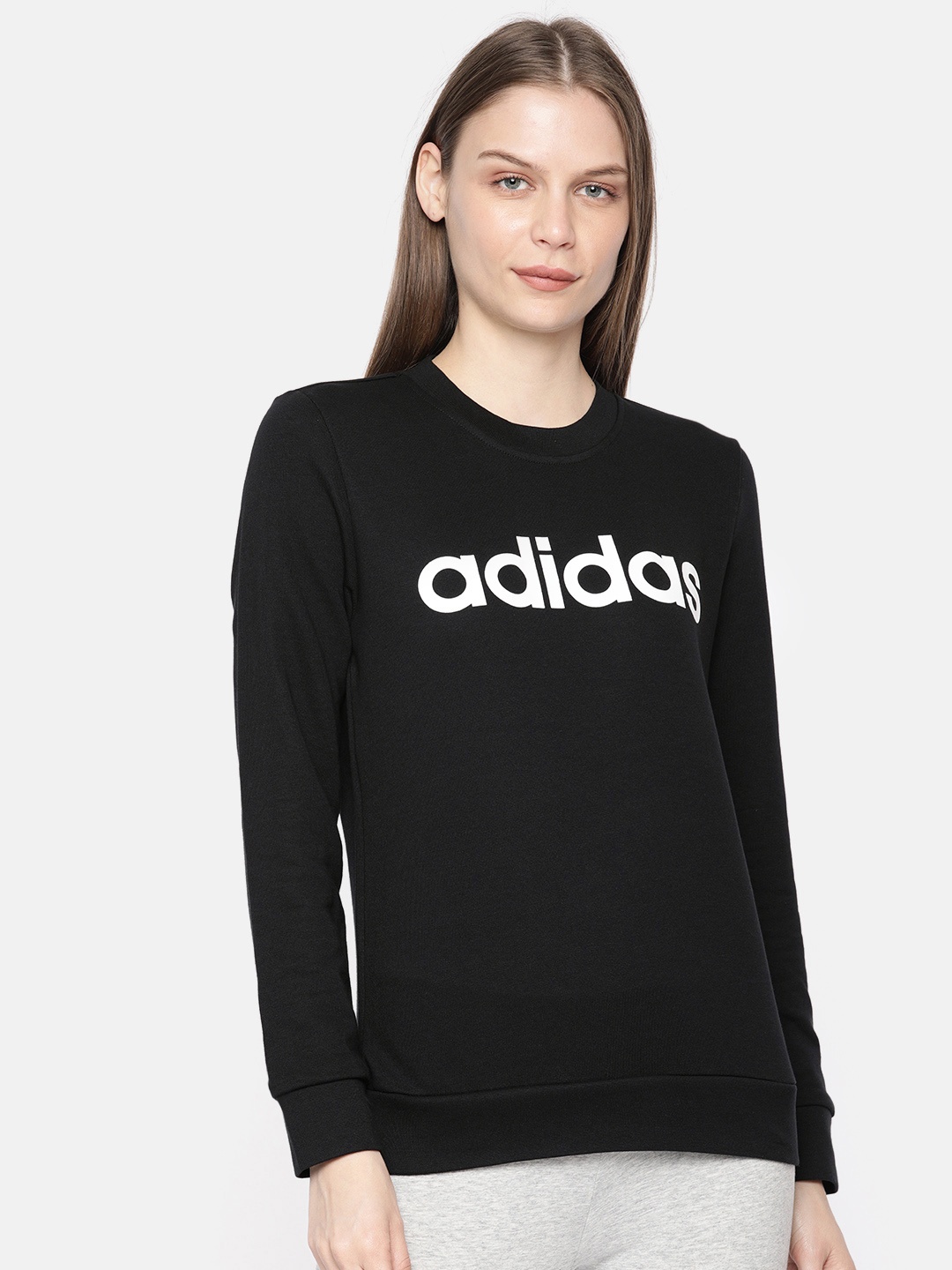 

ADIDAS Women Black Printed Sustainable Sweatshirt